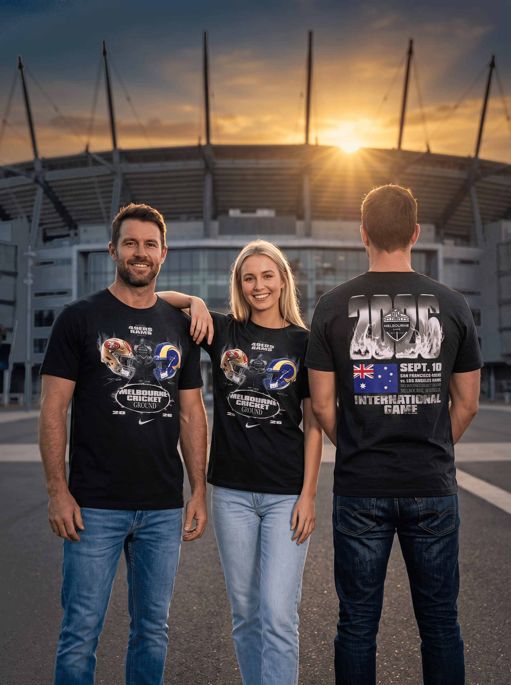 Nike T-Shirts Nike NFL 26 Melbourne Official Event T-Shirt - Black