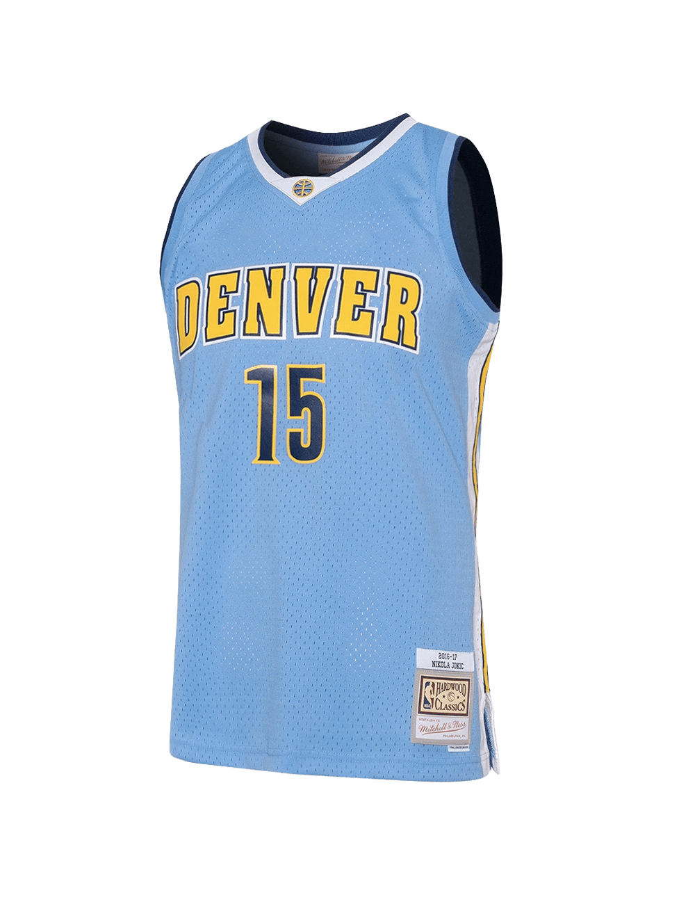 Mitchell And Ness Jerseys Nikola Jokic Denver Nuggets Mitchell & Ness NBA 16-17 Home Swingman Jersey - Light Blue