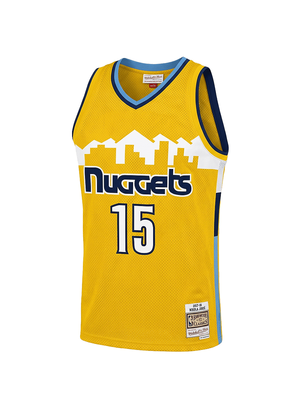 Mitchell And Ness Jerseys Nikola Jokic Denver Nuggets Mitchell & Ness NBA 17-18 Alt HWC Swingman Jersey - Gold