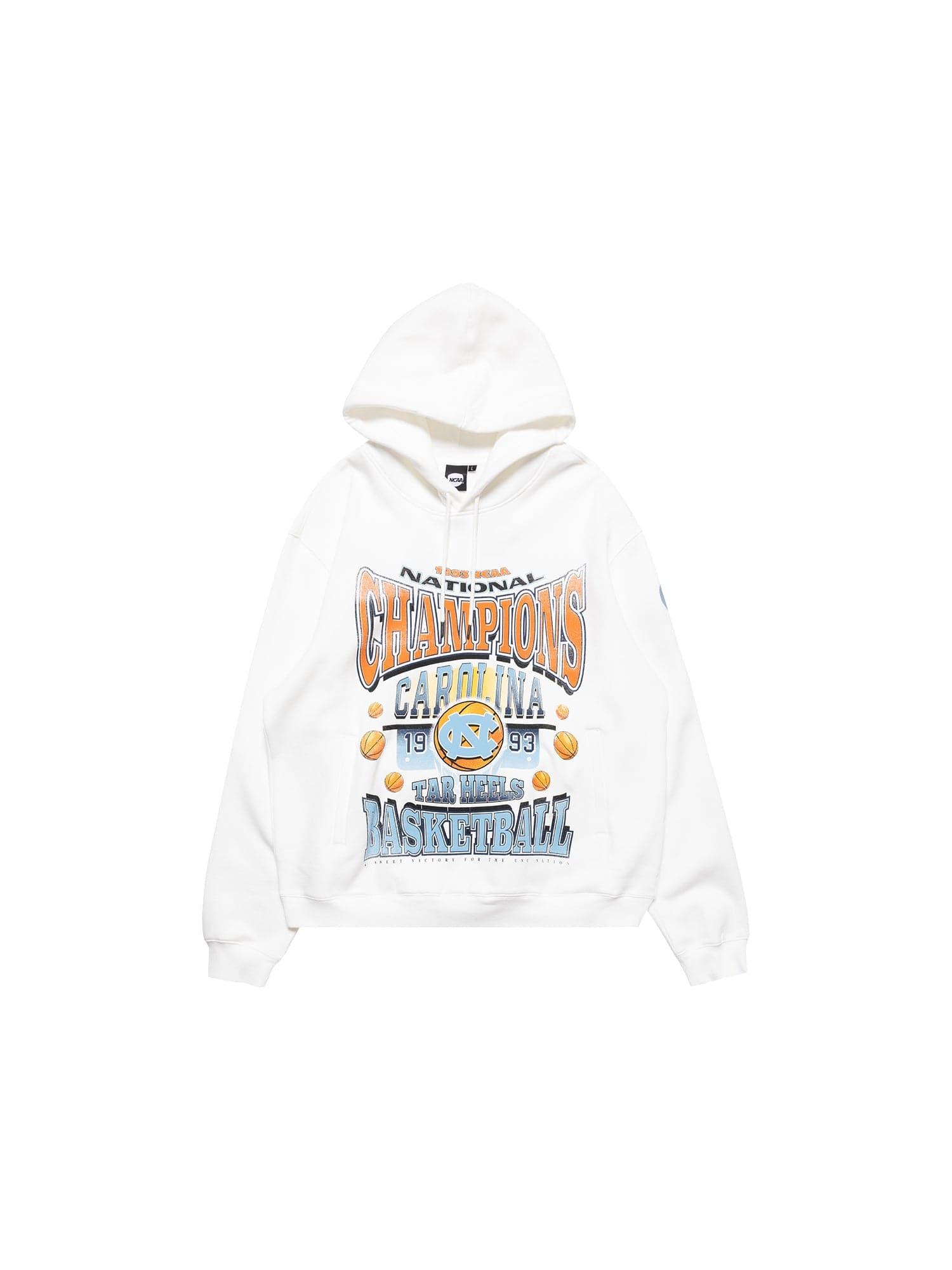 NCAA Branded Jumpers North Carolina Tar Heels NCAA 93 Champs Vintage Hoodie Jumper - Vintage White