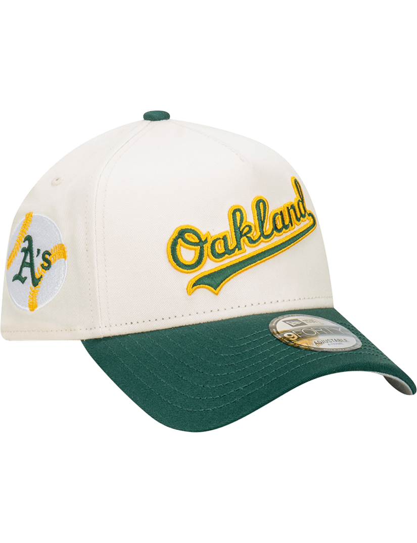 New Era Caps Oakland Athletics New Era MLB Baseball Patch 9FORTY A-Frame Snapback - Chrome