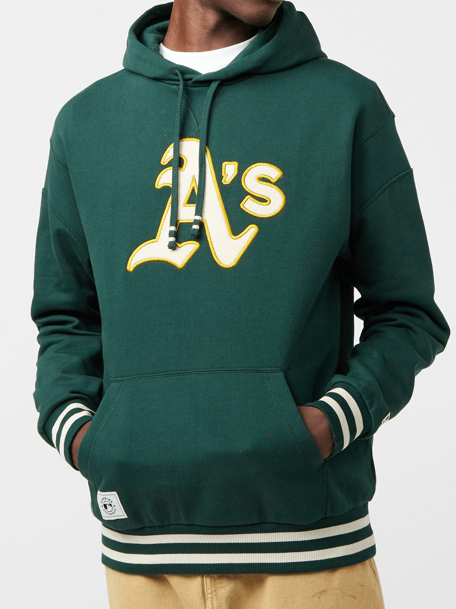 New Era T-Shirts Oakland Athletics New Era MLB Rib Infill Oversized Hoodie Jumper - Green