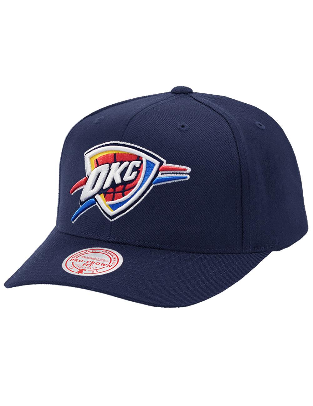 Mitchell And Ness Caps Oklahoma City Thunder Mitchell & Ness NBA Team 2.0 Pro Crown Snapback Hat - Navy