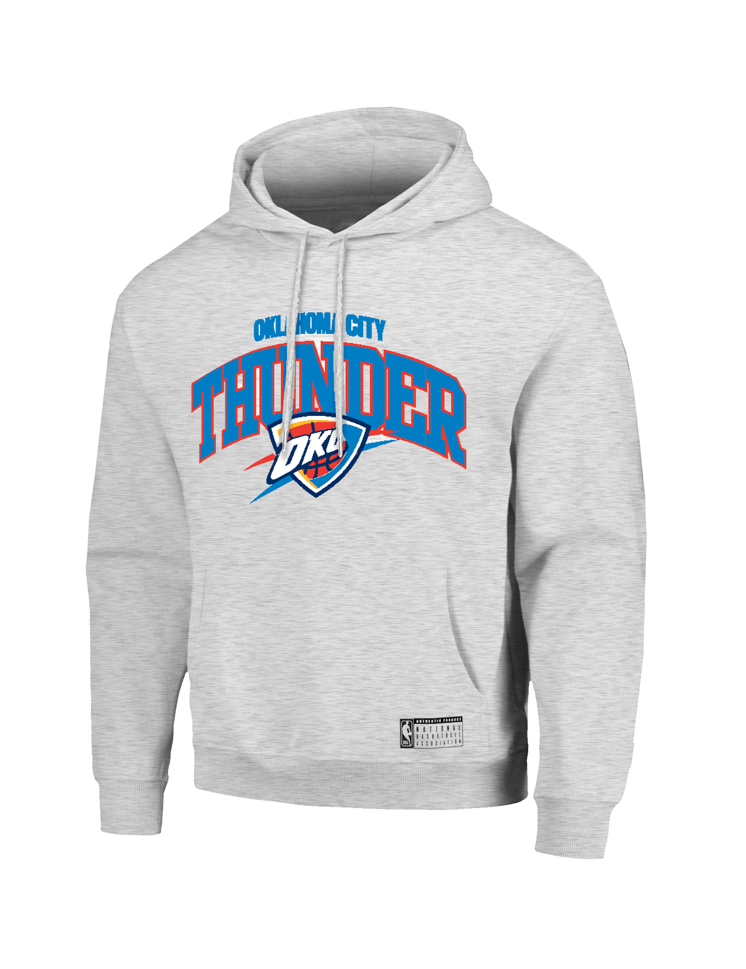 NBA Essentials Jumpers Oklahoma City Thunder NBA Team Arch Hoodie Jumper - Silver Marle