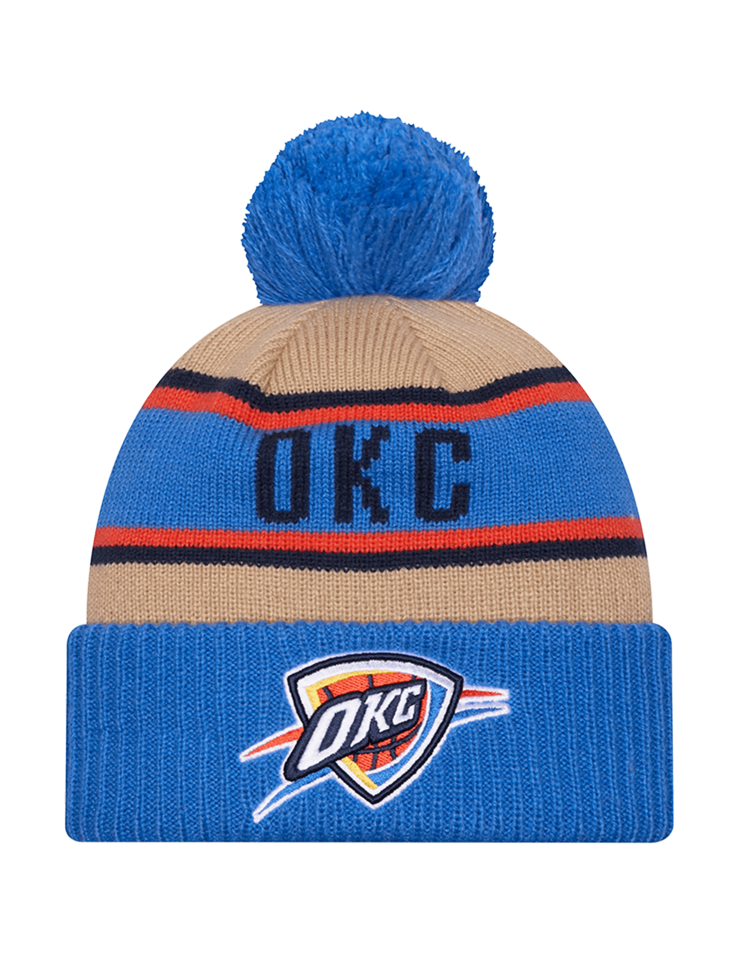 New Era Beanies Oklahoma City Thunder New Era NBA 24 Draft Knit Beanie - Tan