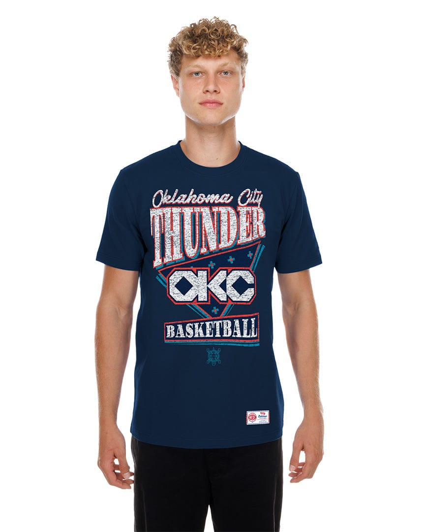 New Era T-Shirts Oklahoma City Thunder New Era NBA 25-26 City Edition Distressed T-Shirt