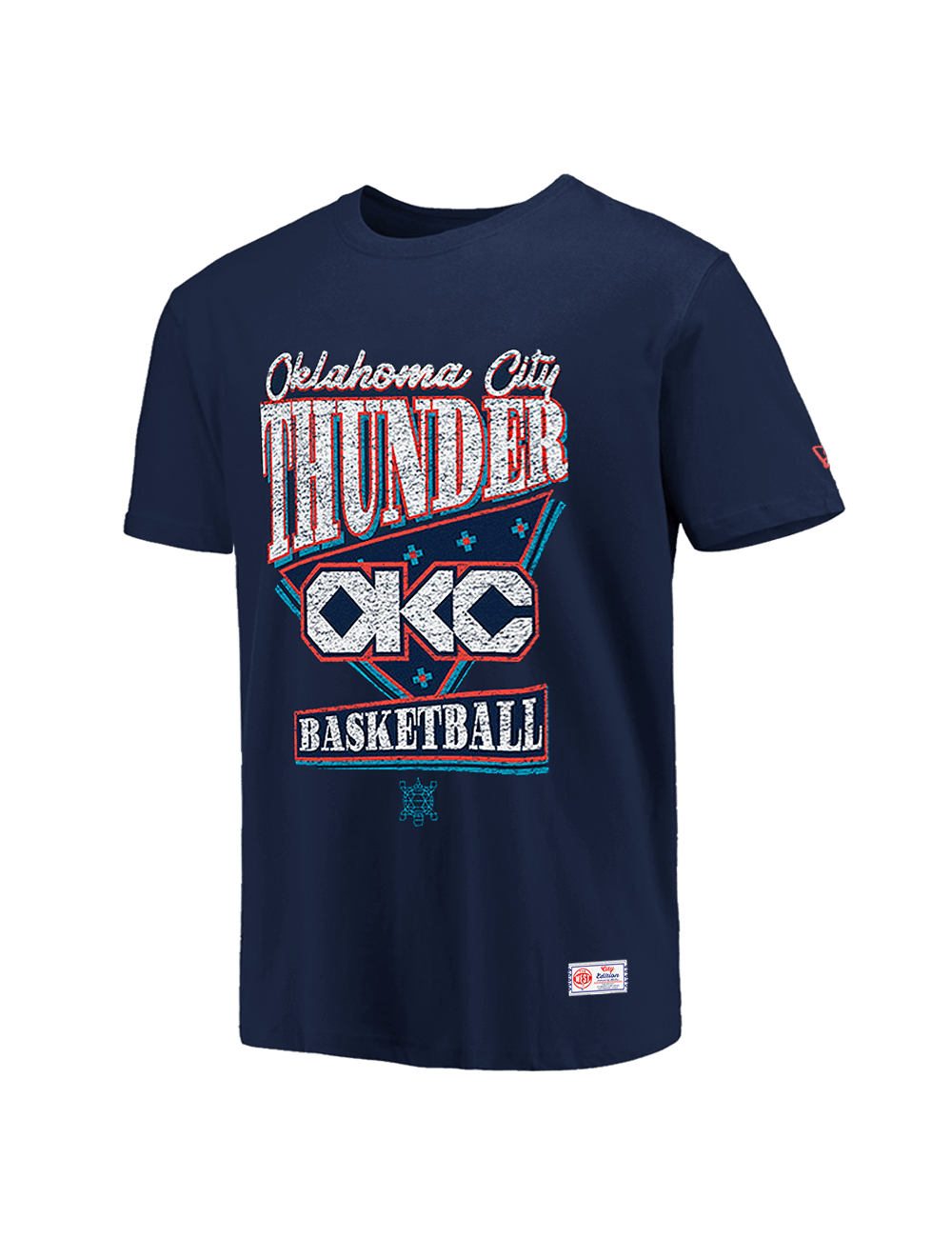 New Era T-Shirts Oklahoma City Thunder New Era NBA 25-26 City Edition Distressed T-Shirt