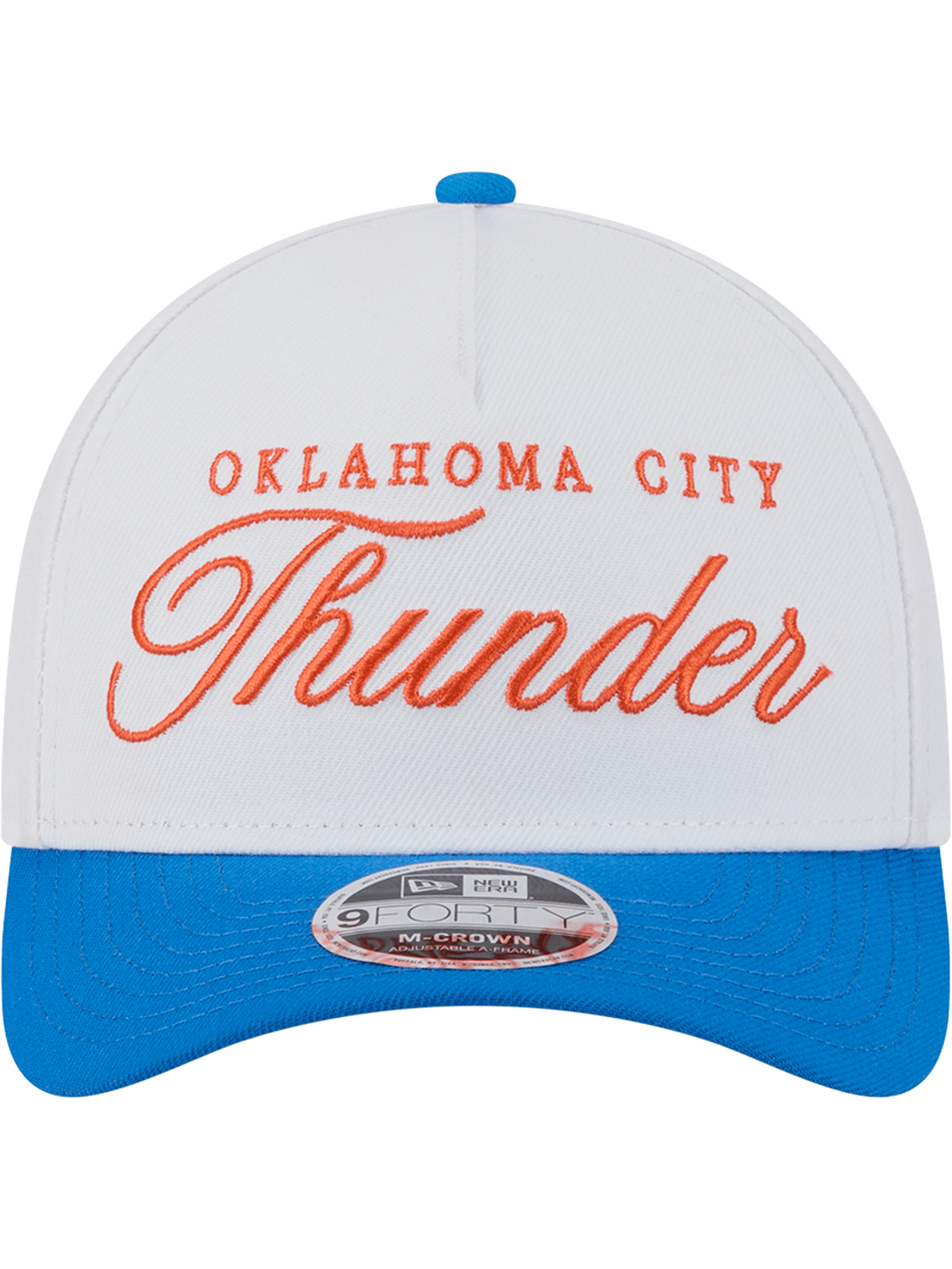 New Era Caps Oklahoma City Thunder New Era NBA 25 Draft 9FORTY M-Crown A-Frame Snapback Hat - White