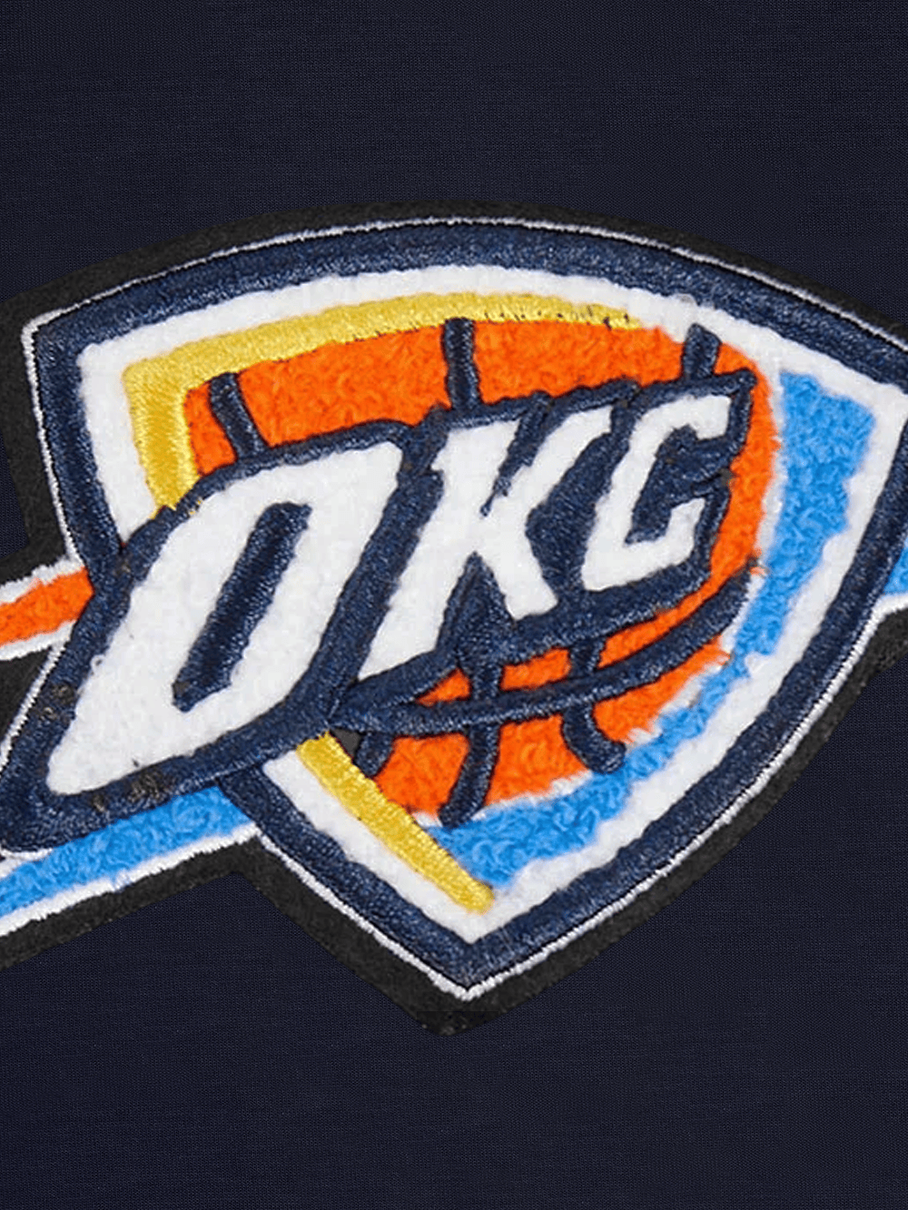 Pro Standard Jumpers Oklahoma City Thunder Pro Standard NBA Classic Chenille Flex Hoodie Jumper - Navy