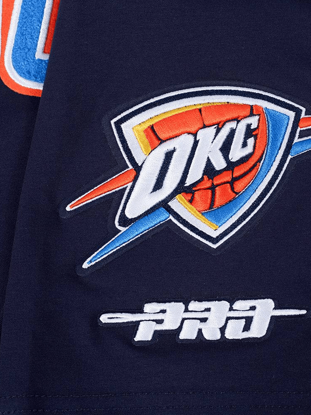 Pro Standard T-Shirts Oklahoma City Thunder Pro Standard NBA Classic Chenille Flex T-Shirt - Navy