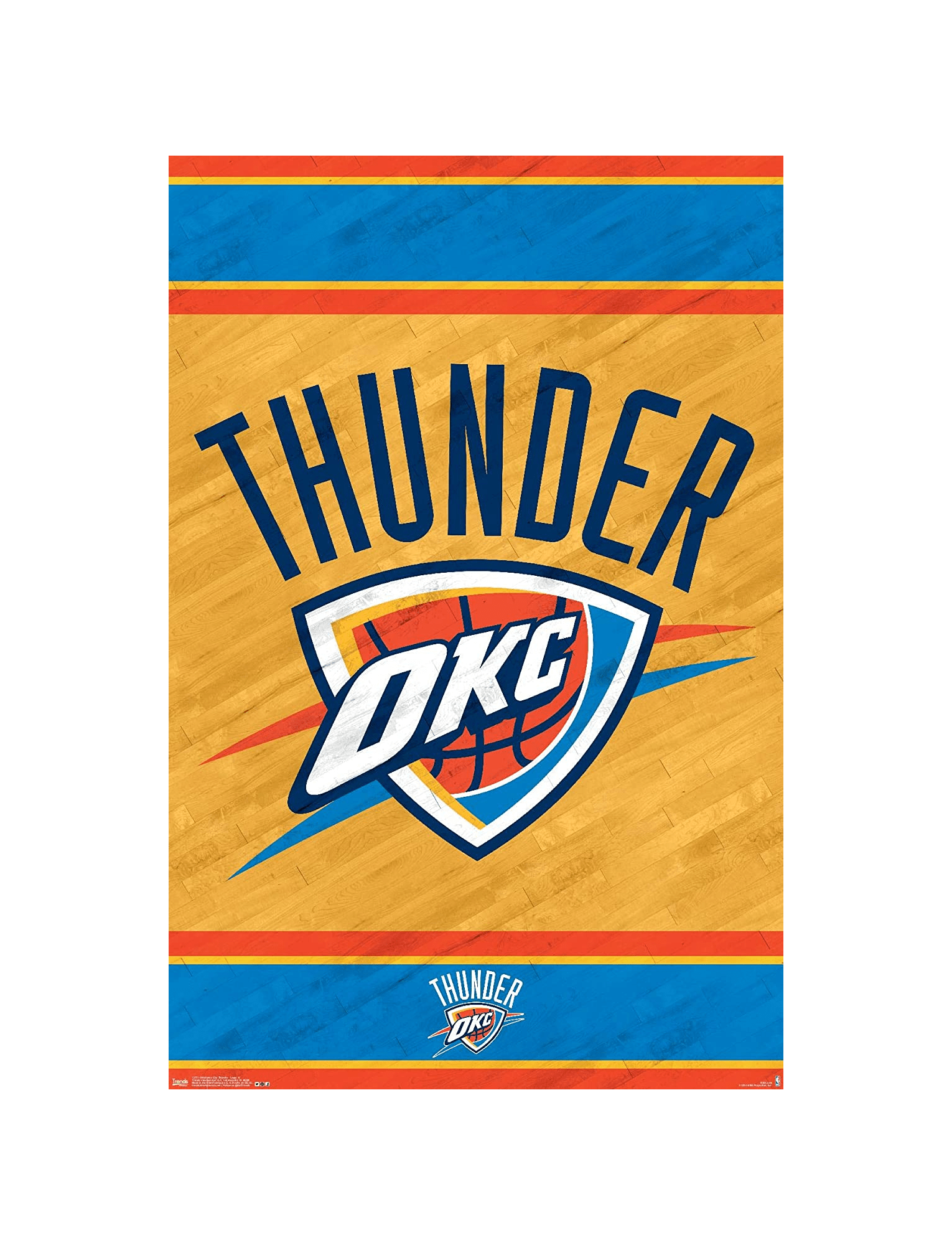 Trends International Posters Oklahoma City Thunder Trends NBA 61 x 91.5cm Court Poster