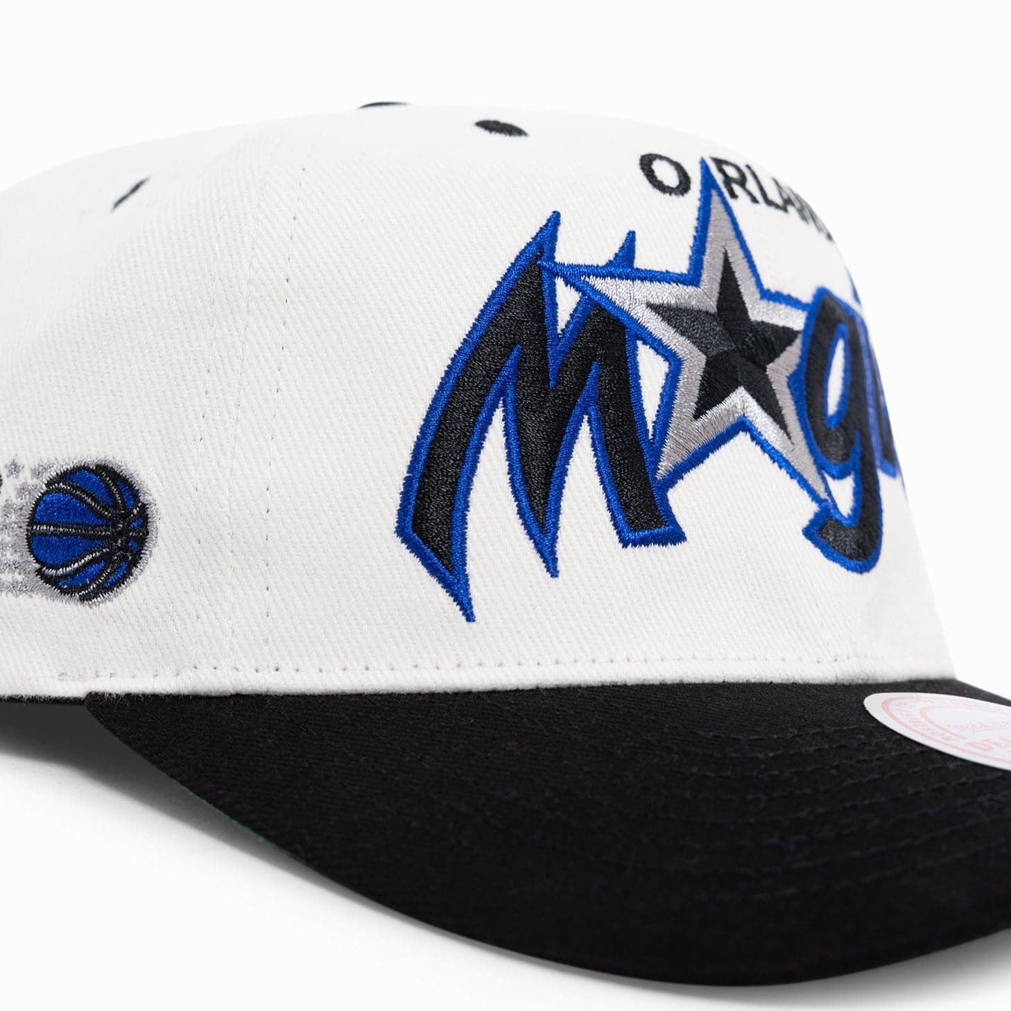 Mitchell And Ness Caps Orlando Magic Mitchell & Ness NBA HWC Script Deadstock Snapback Hat - Off White