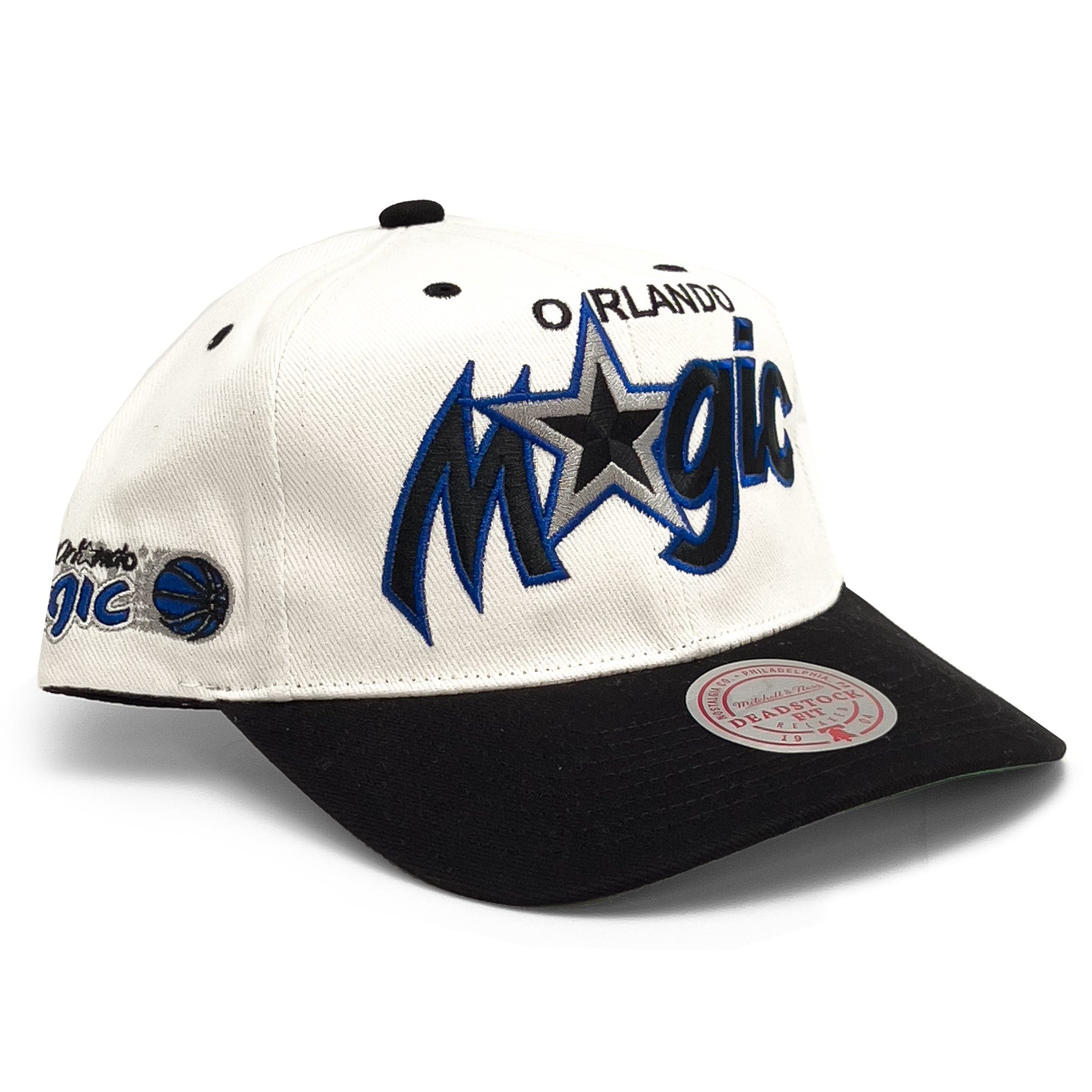 Mitchell And Ness Caps Orlando Magic Mitchell & Ness NBA HWC Script Deadstock Snapback Hat - Off White