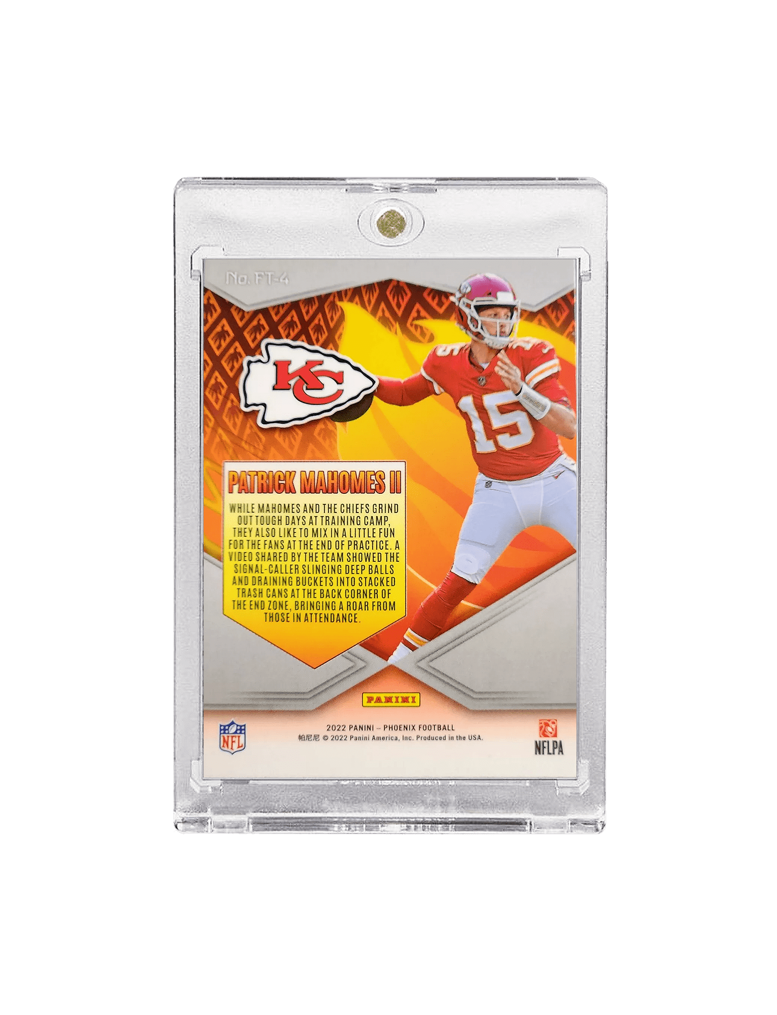 Panini Cards Patrick Mahomes Kansas City Chiefs Panini NFL Phoenix Flame Throwers Silver Card