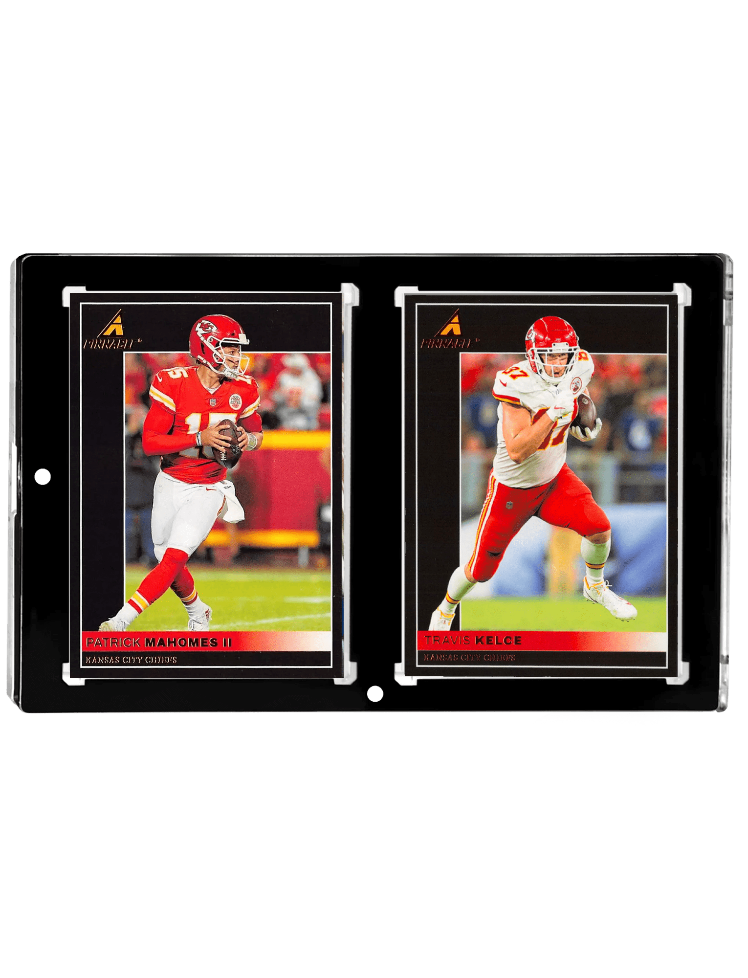 Panini Cards Patrick Mahomes/Travis Kelce Kansas City Chiefs Panini NFL Pinnacle 2 Card Display Set