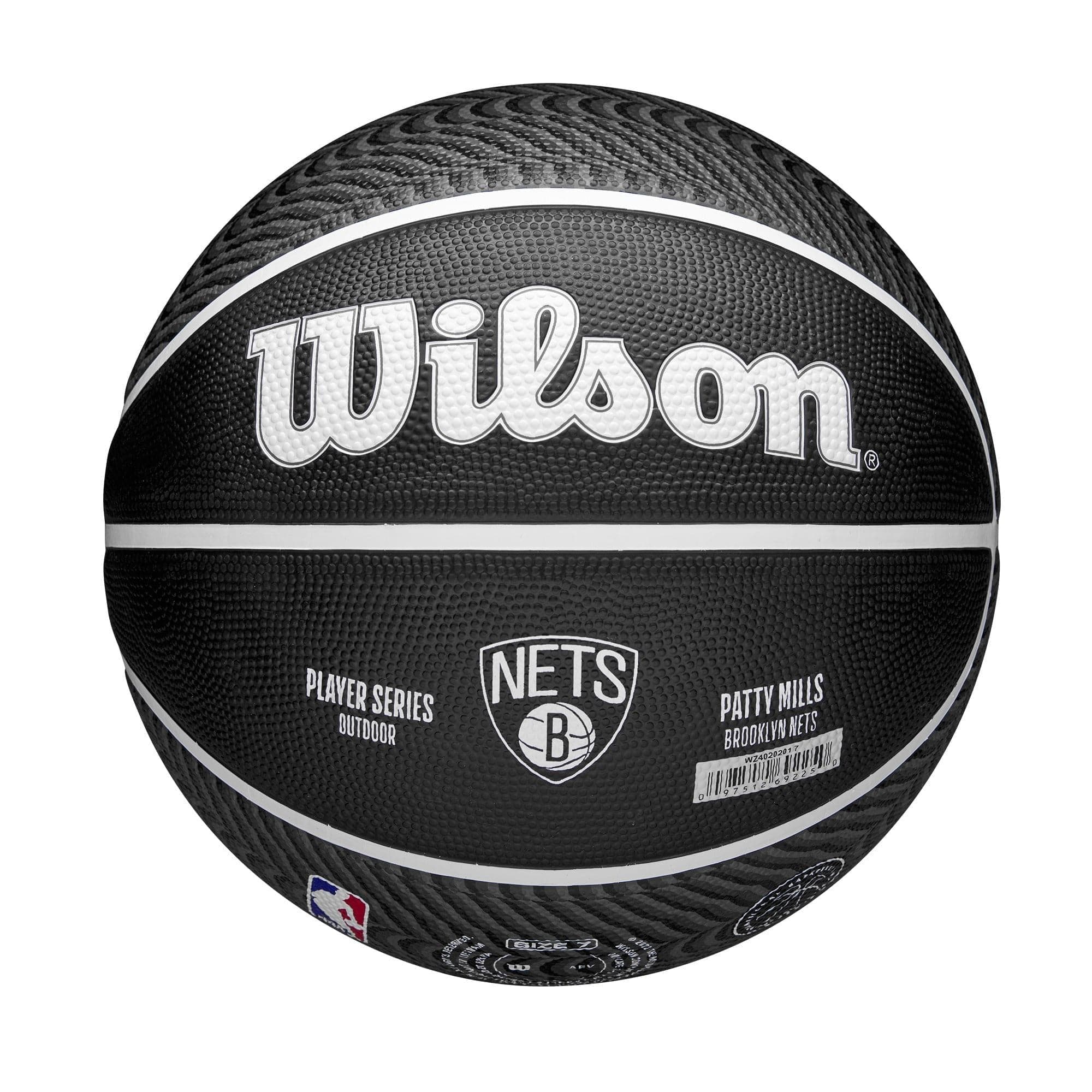Wilson Sporting Goods Balls Patty Mills Brooklyn Nets Wilson NBA Icon Full Size Basketball - Black