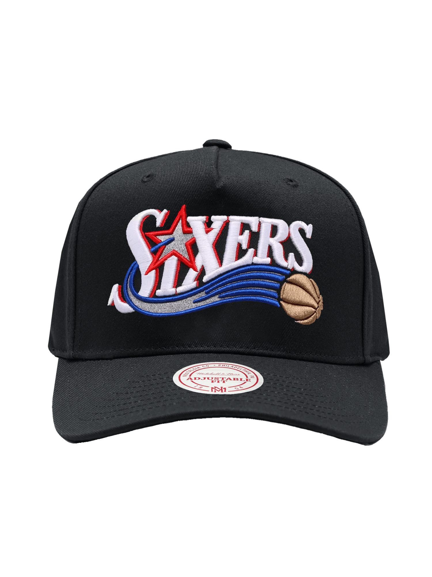 Mitchell And Ness Caps Philadelphia 76ers Mitchell & Ness NBA HWC MVP Snapback Hat - Black