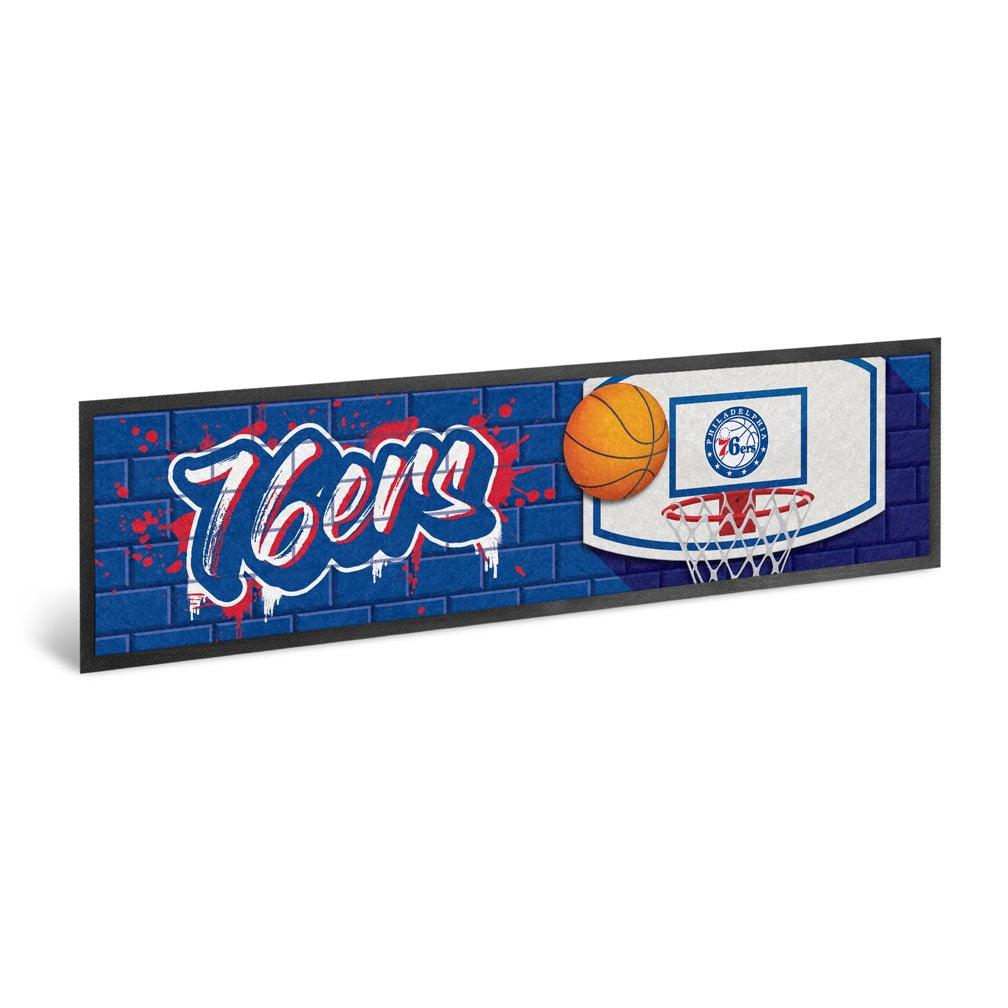 NBA Branded Accessories Philadelphia 76ers NBA Graffiti Bar Runner Mat