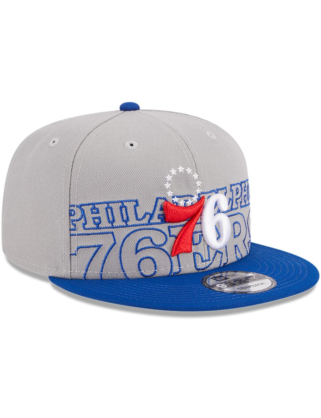 New Era Caps Philadelphia 76ers New Era NBA 23 Draft 9FIFTY Snapback Hat - Grey