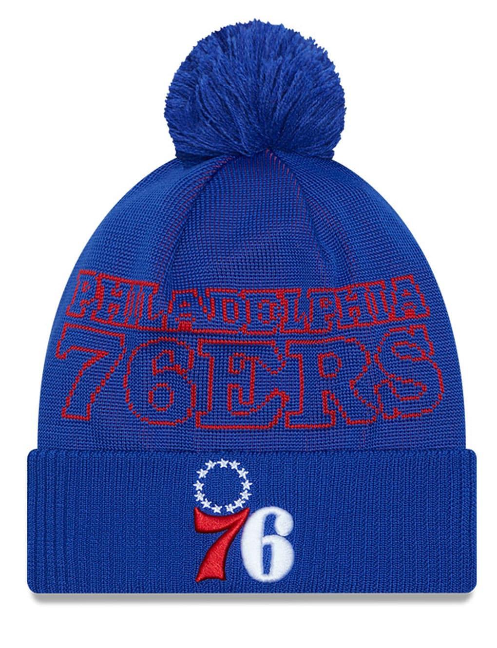 New Era Beanies Philadelphia 76ers New Era NBA 23 Draft Knit Beanie - Blue