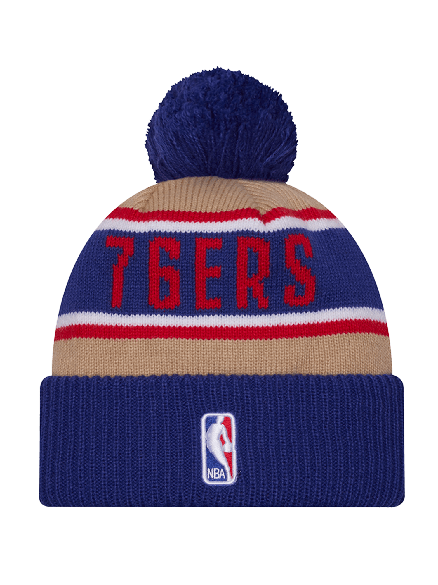 New Era Beanies Philadelphia 76ers New Era NBA 24 Draft Knit Beanie - Tan