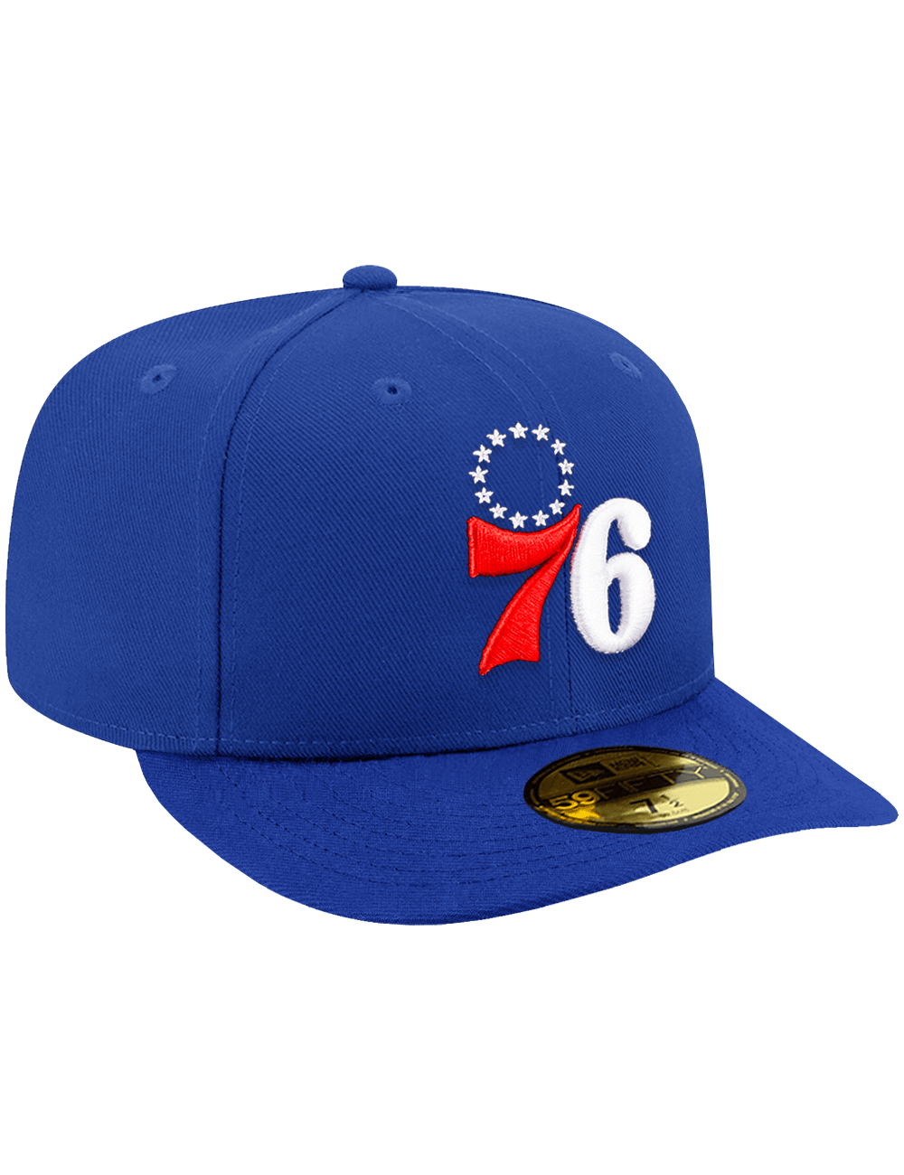 New Era Caps Philadelphia 76ers New Era NBA Team 59FIFTY Pre-Curved Fitted Hat - Blue