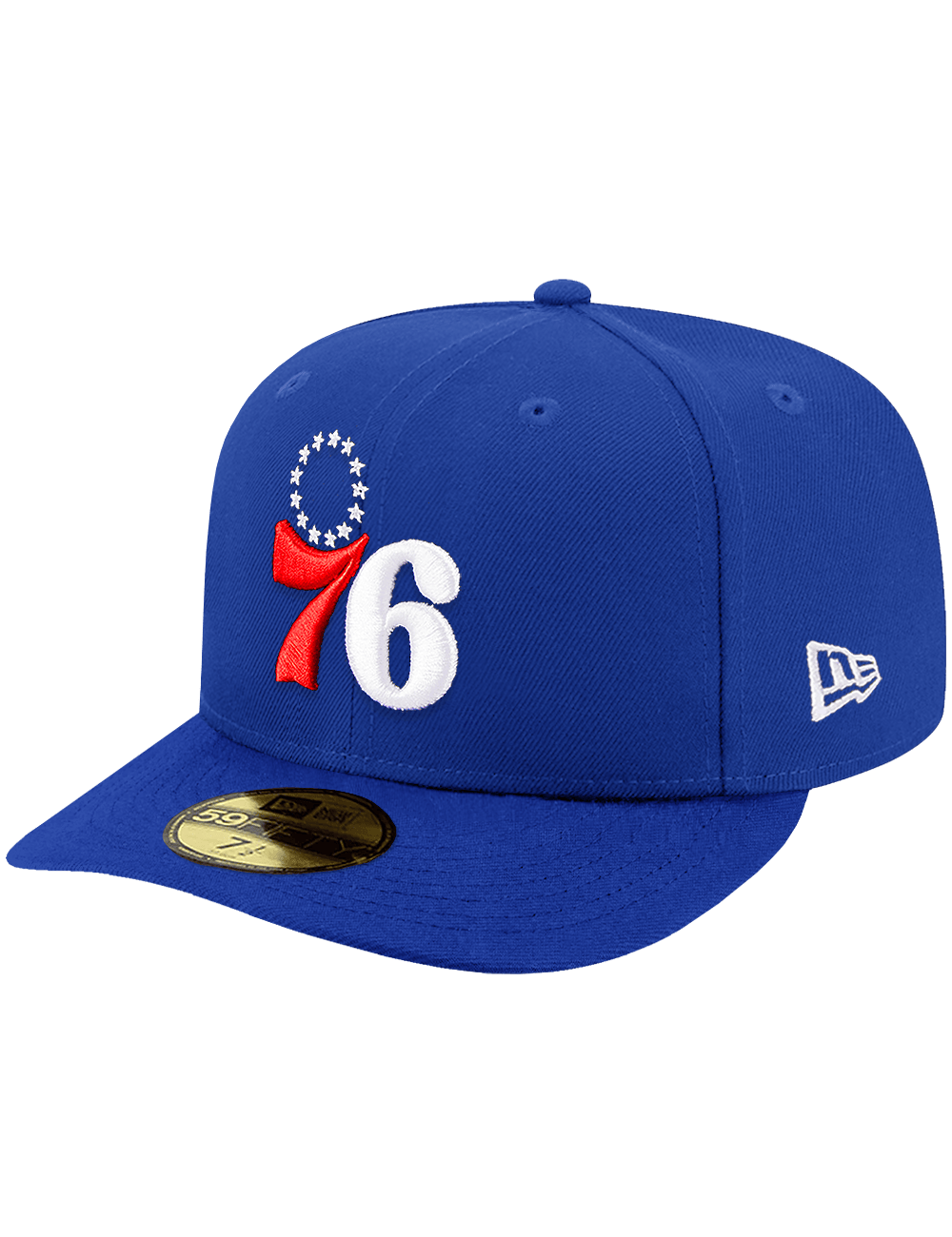 New Era Caps Philadelphia 76ers New Era NBA Team 59FIFTY Pre-Curved Fitted Hat - Blue