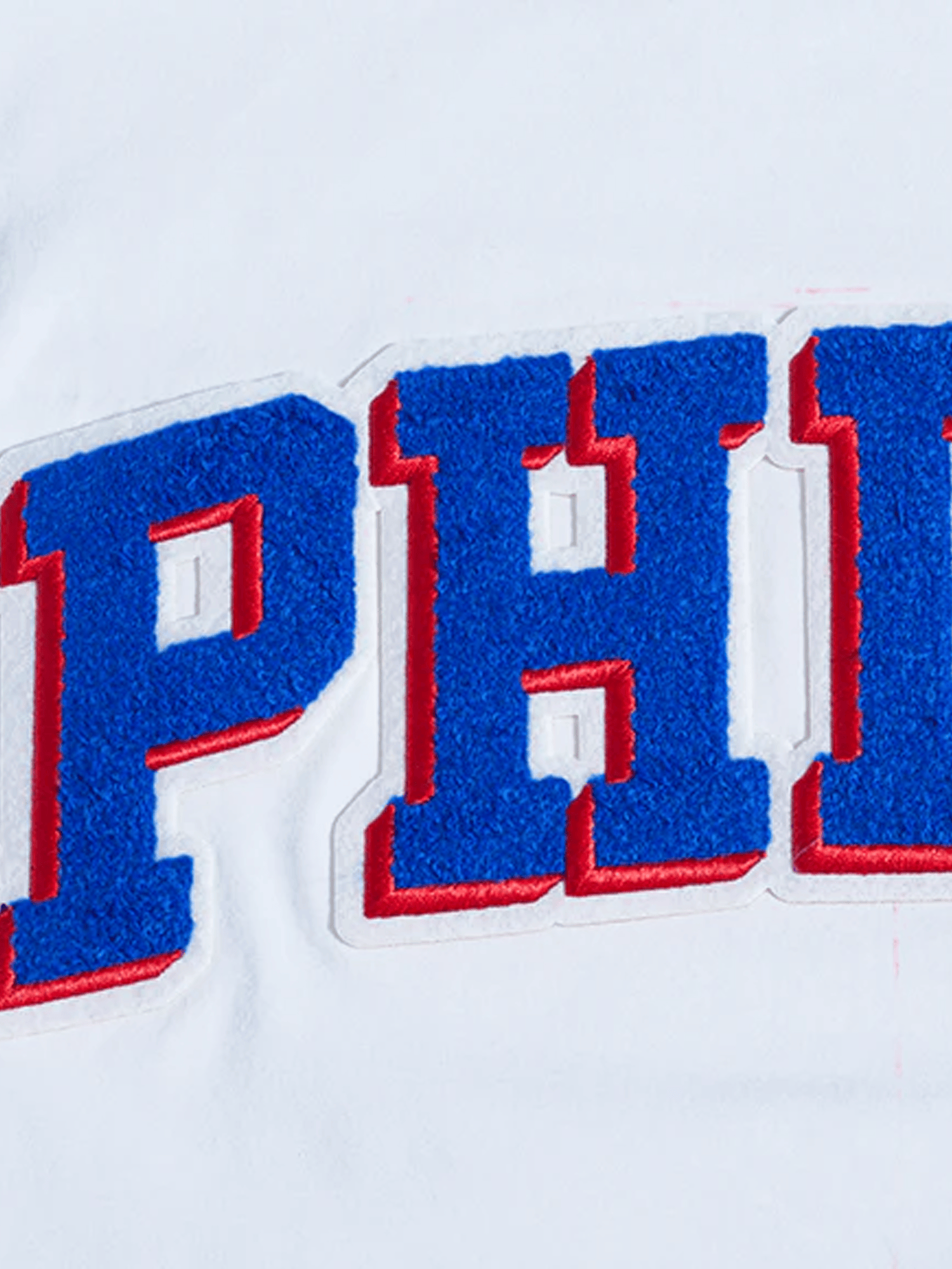 Pro Standard T-Shirts Philadelphia 76ers Pro Standard NBA Team Chenille Flex T-Shirt - White