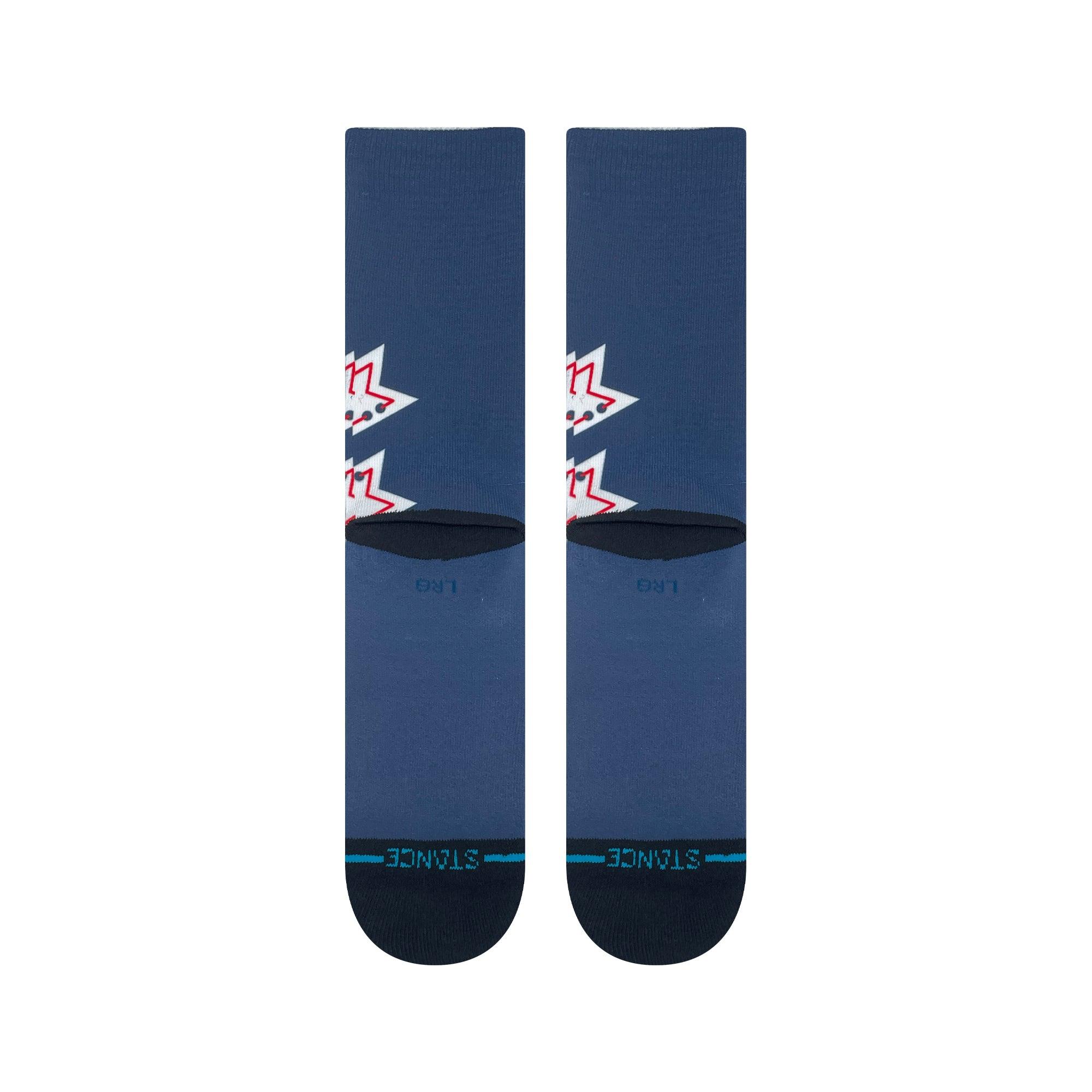 Stance Socks Large (9-12 US) Philadelphia 76ers Stance NBA 24 City Edition Crew Socks
