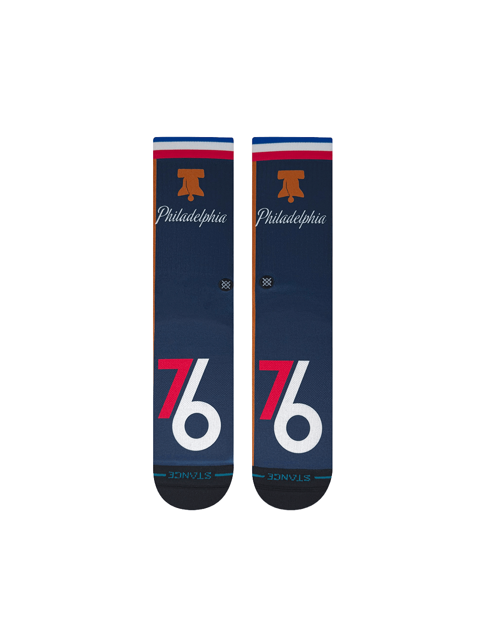 Stance Socks Large (9-12 US) Philadelphia 76ers Stance NBA 25-26 City Edition Crew Socks