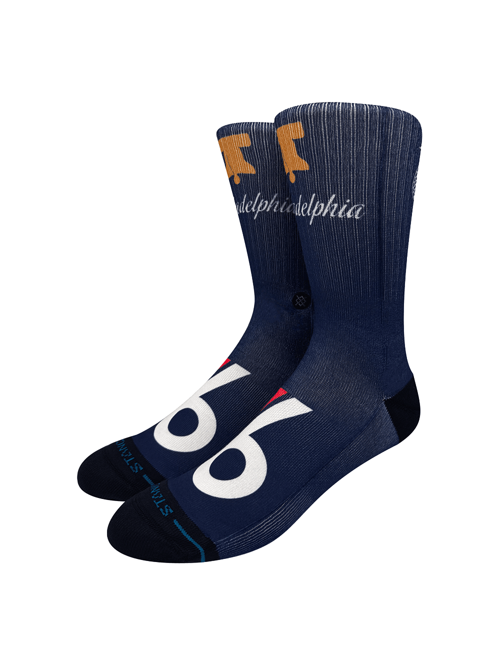Stance Socks Large (9-12 US) Philadelphia 76ers Stance NBA 25-26 City Edition Crew Socks