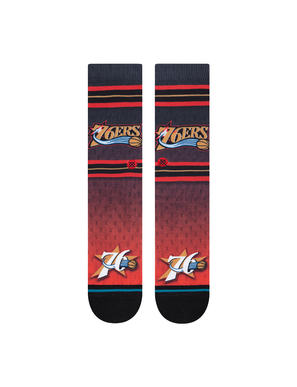 Stance Socks Large (9-12 US) Philadelphia 76ers Stance NBA HWC Throwback Grade Crew Socks