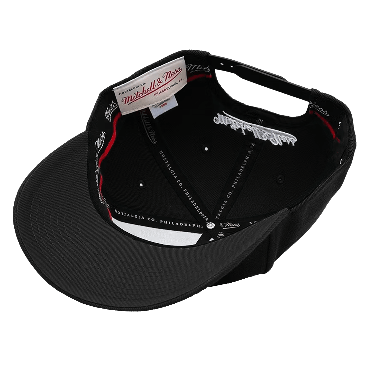 Mitchell And Ness Caps Philadelphia Eagles Mitchell & Ness NFL Throwback Classic Red Snapback Hat - Black