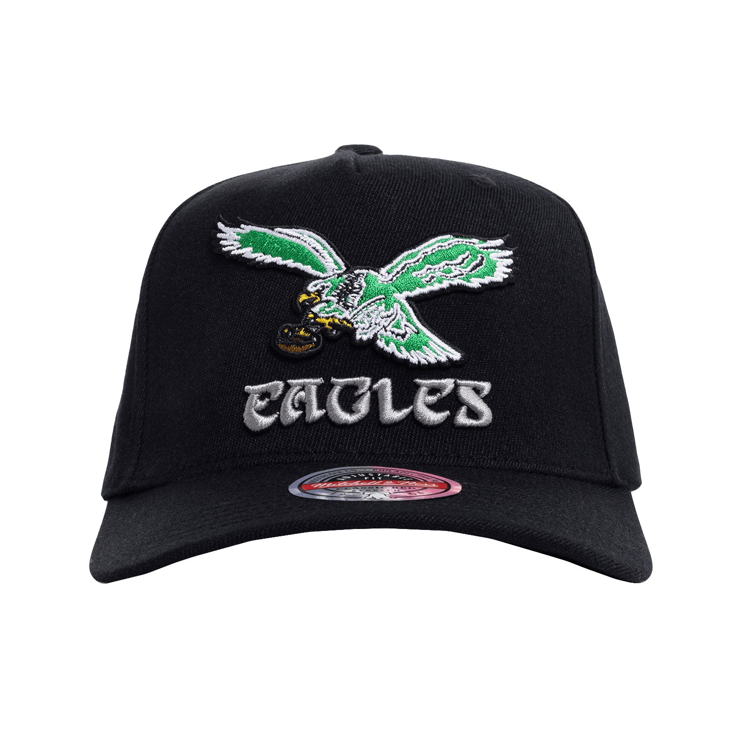 Mitchell And Ness Caps Philadelphia Eagles Mitchell & Ness NFL Throwback Classic Red Snapback Hat - Black