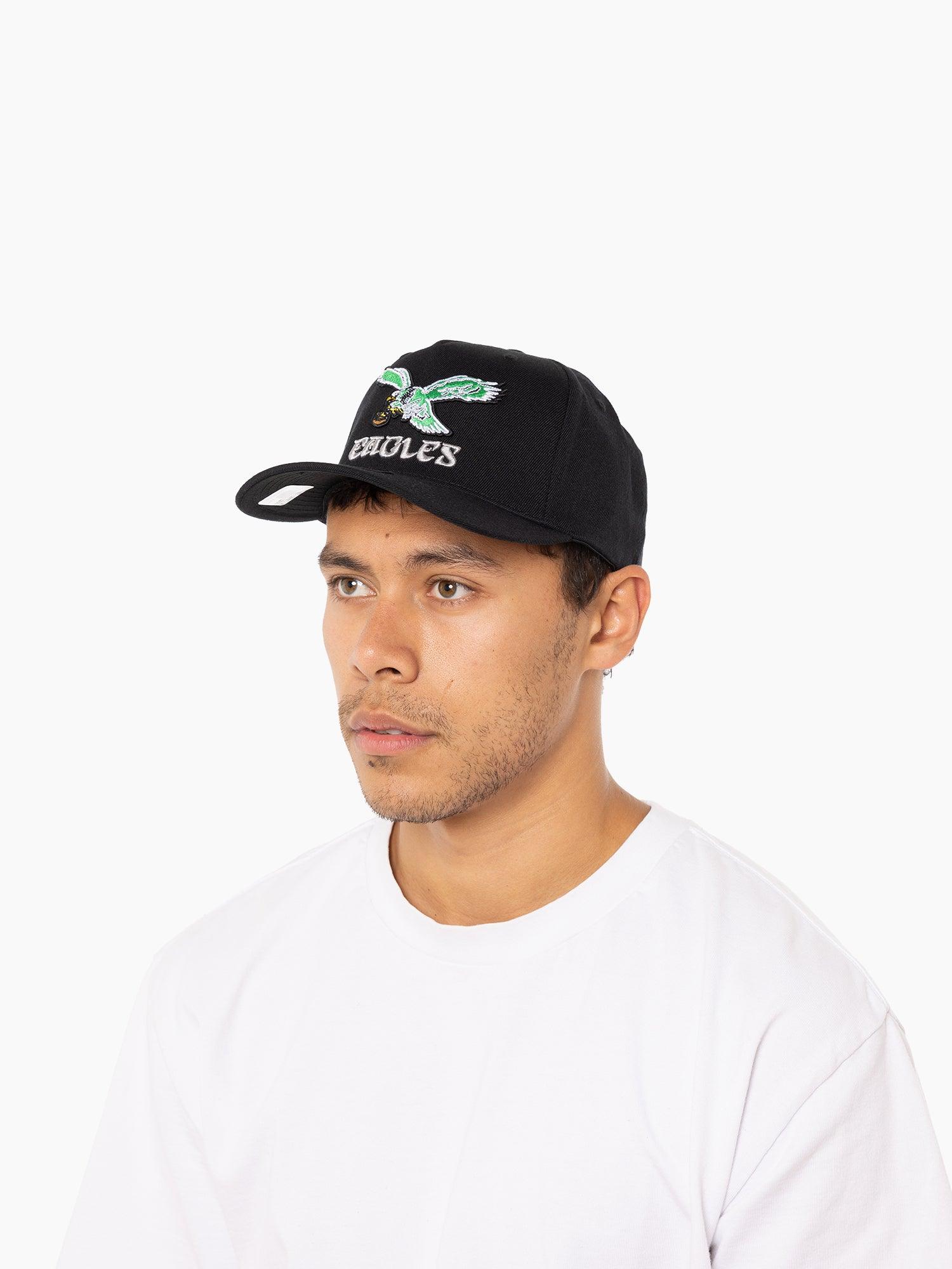 Mitchell And Ness Caps Philadelphia Eagles Mitchell & Ness NFL Throwback Classic Red Snapback Hat - Black