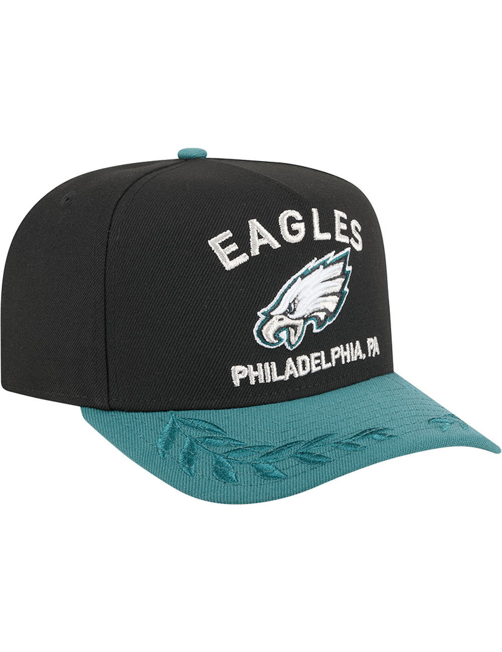 New Era Caps Philadelphia Eagles New Era NFL 25 Draft Pre-Curved 9FIFTY A-Frame Snapback Hat - Black