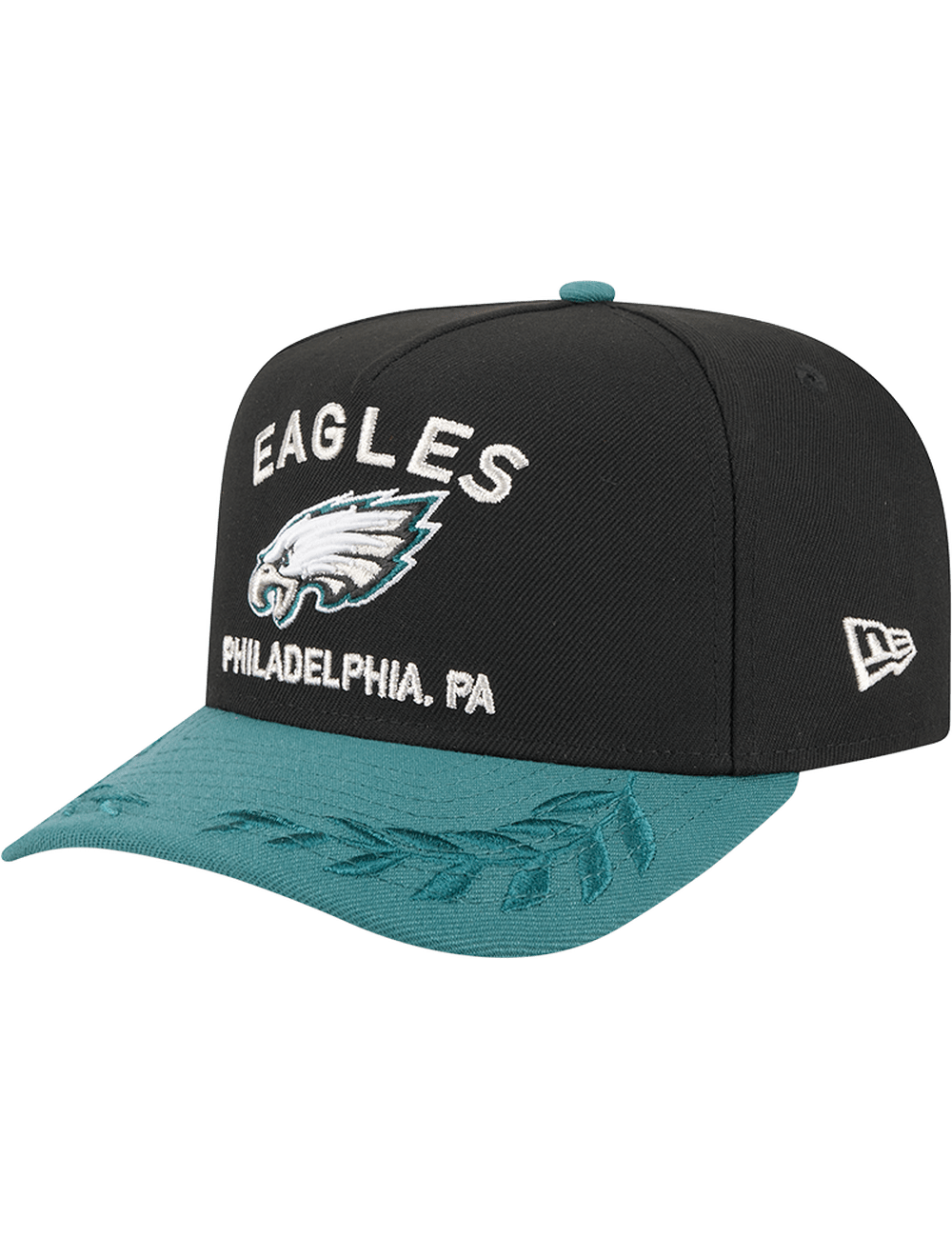 New Era Caps Philadelphia Eagles New Era NFL 25 Draft Pre-Curved 9FIFTY A-Frame Snapback Hat - Black