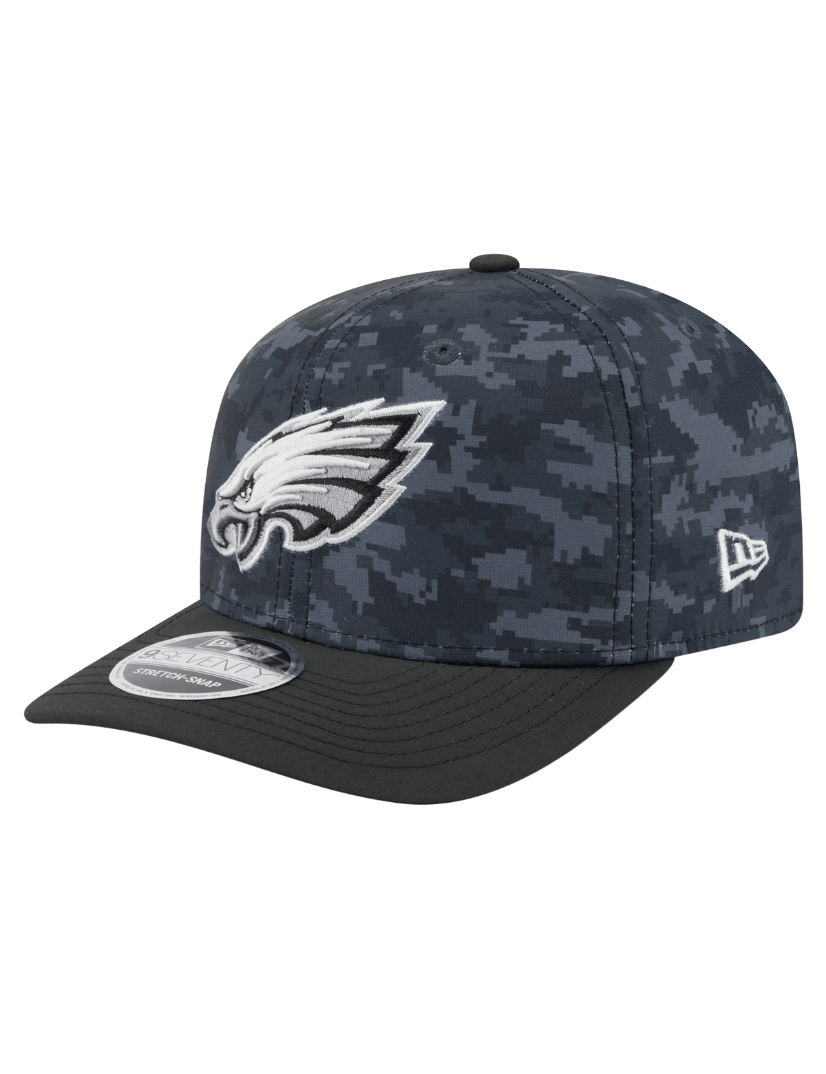 New Era Caps OSFM Philadelphia Eagles New Era NFL 26 Salute To Service 9SEVENTY Sideline Stretch Snapback Hat