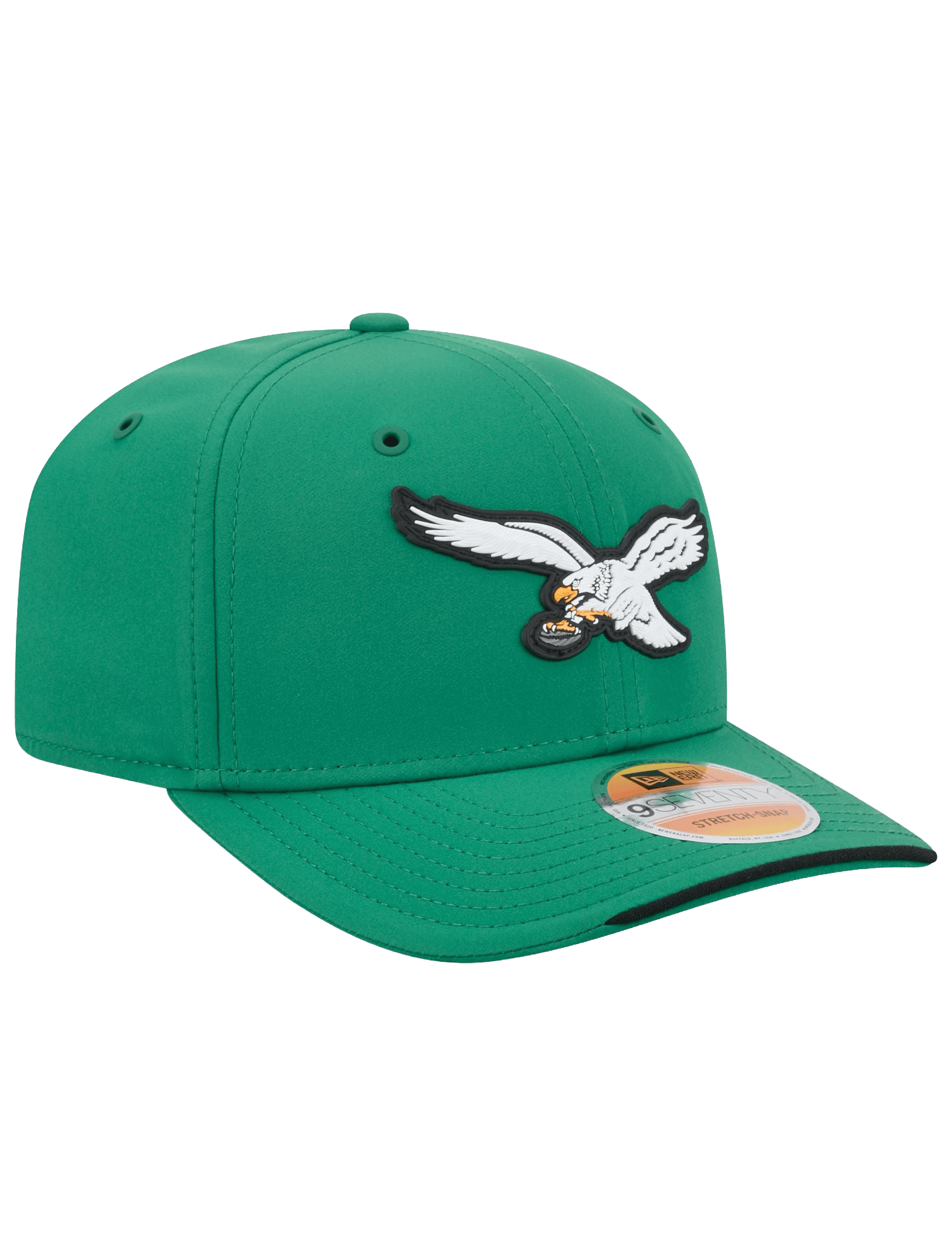 New Era Caps OSFM Philadelphia Eagles New Era NFL 26 Sideline Historic 9SEVENTY Stretch-Snapback Hat - Kelly Green