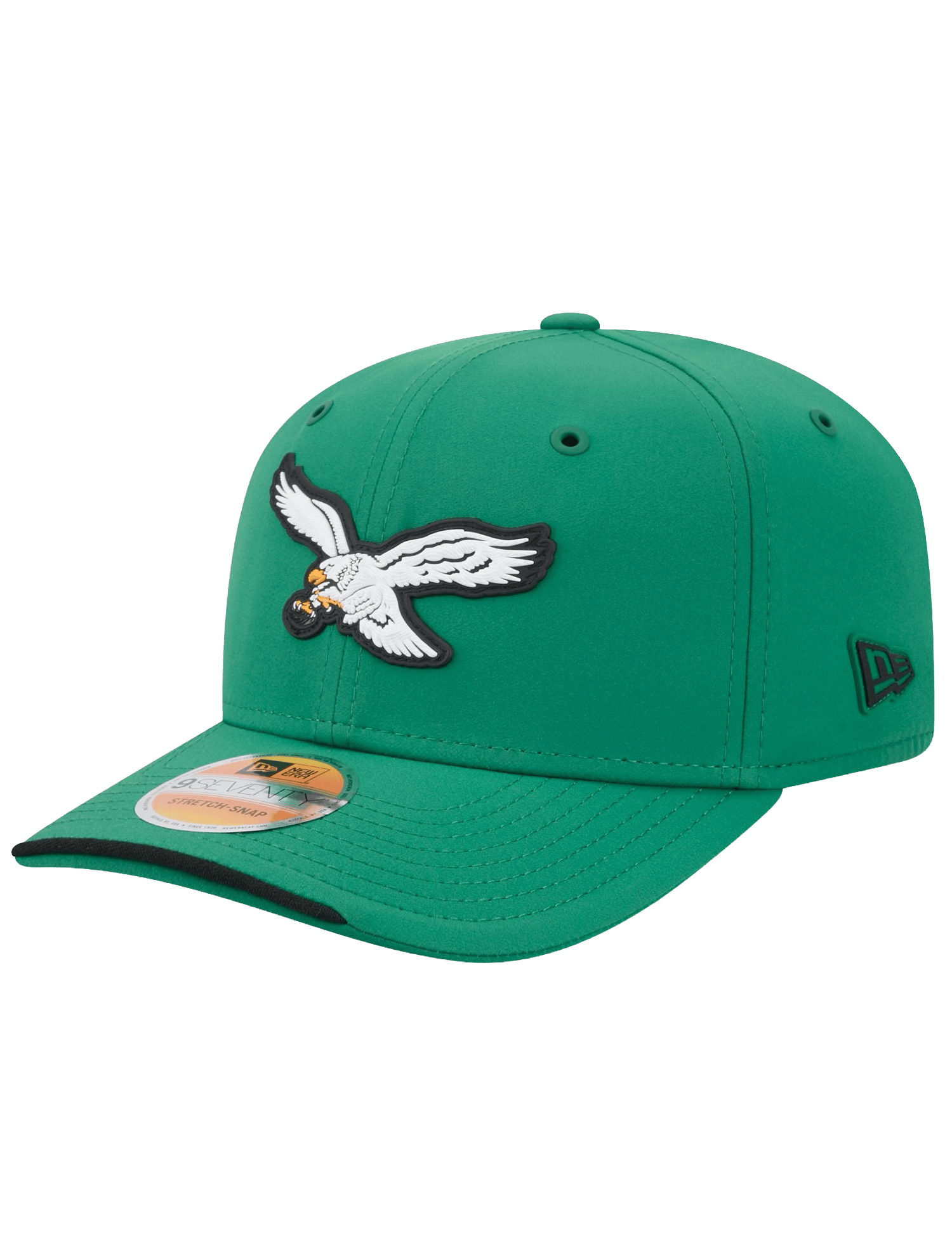 New Era Caps OSFM Philadelphia Eagles New Era NFL 26 Sideline Historic 9SEVENTY Stretch-Snapback Hat - Kelly Green
