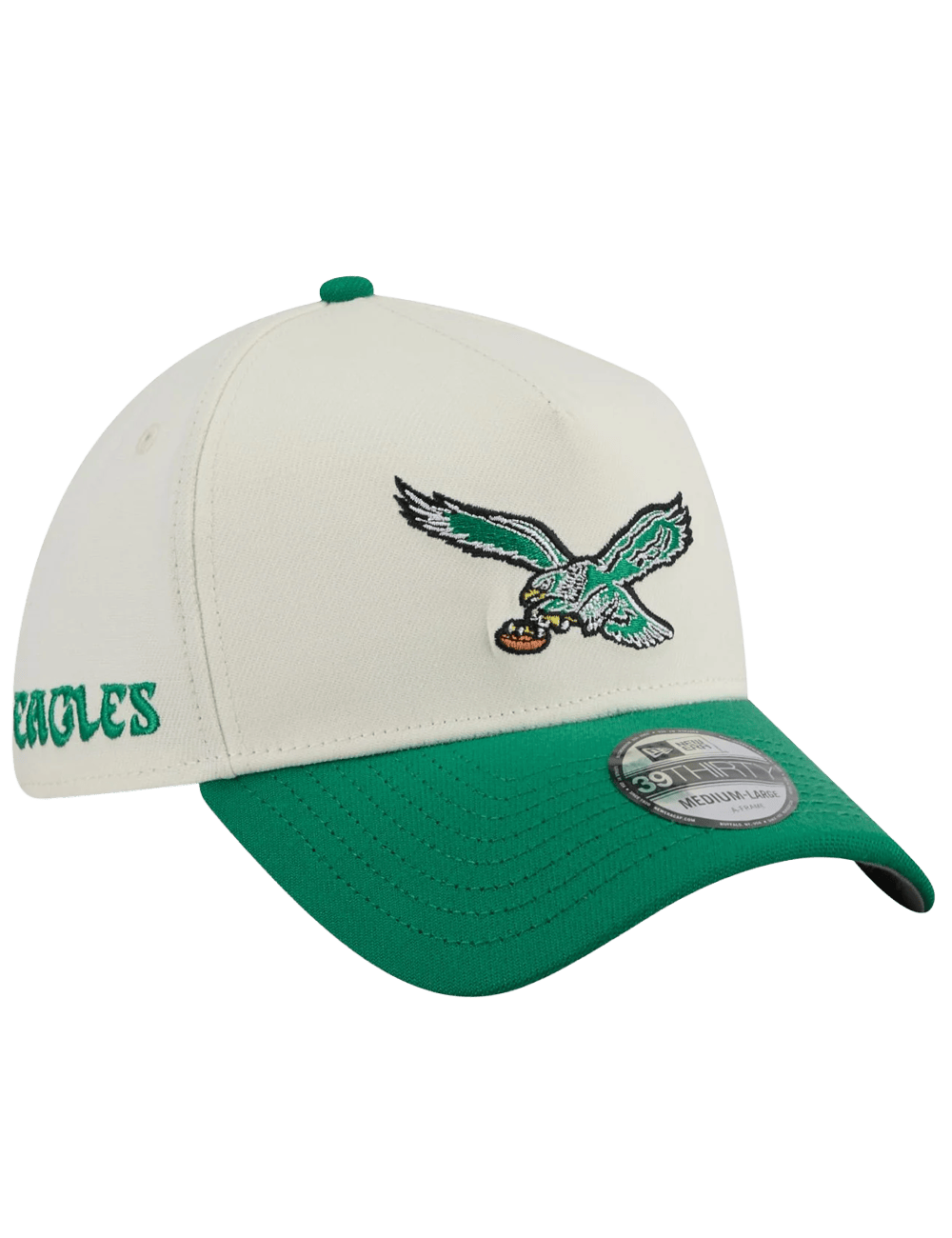 New Era Caps Philadelphia Eagles New Era NFL Historic 39THIRTY A-Frame Stretch-Fit Hat - Chrome