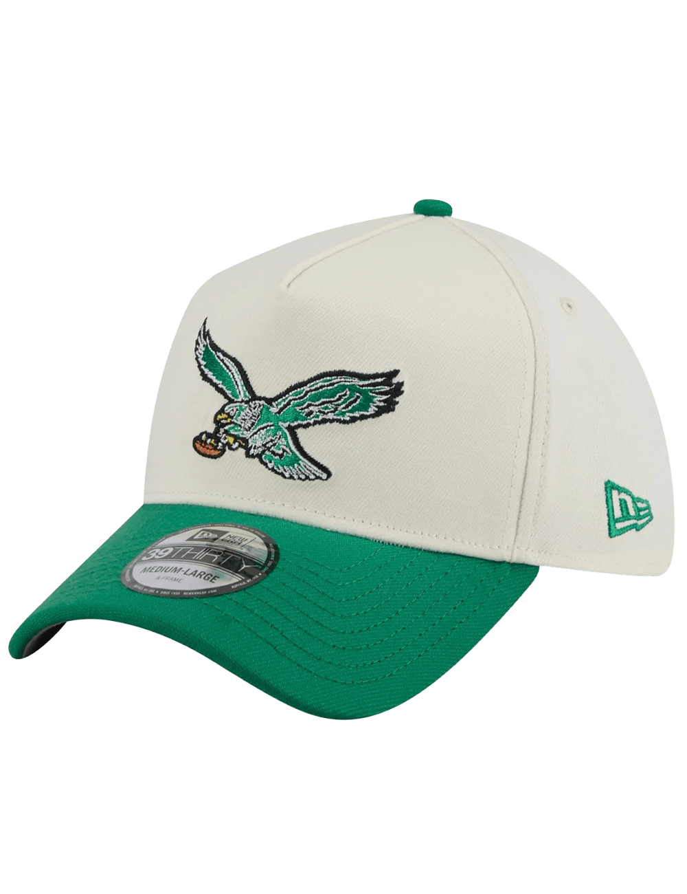 New Era Caps Philadelphia Eagles New Era NFL Historic 39THIRTY A-Frame Stretch-Fit Hat - Chrome