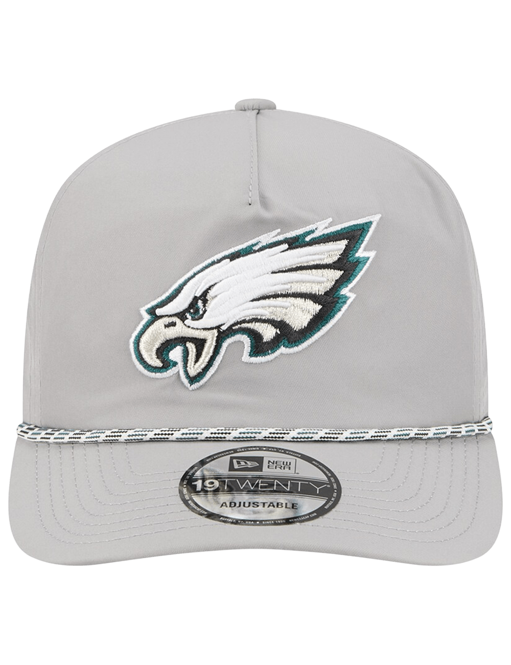 New Era Caps Philadelphia Eagles New Era NFL Team Rope 19TWENTY Pre-Curved Snapback Hat - Grey