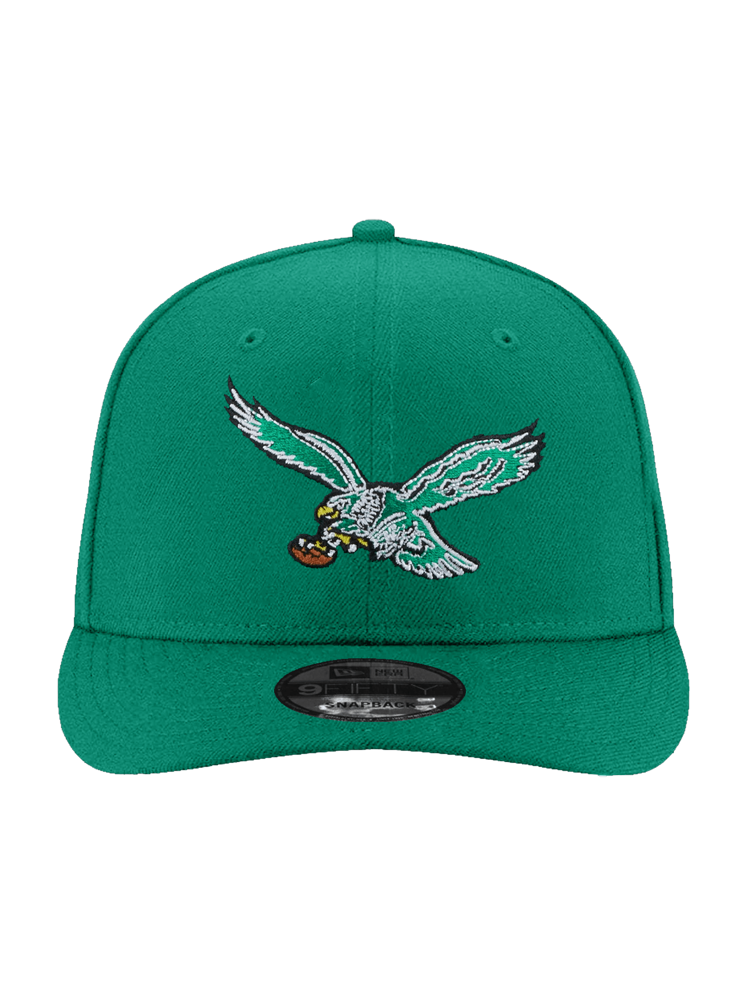 New Era Caps Philadelphia Eagles New Era NFL Throwback 9FIFTY Pre-Curved Snapback Hat - Kelly Green