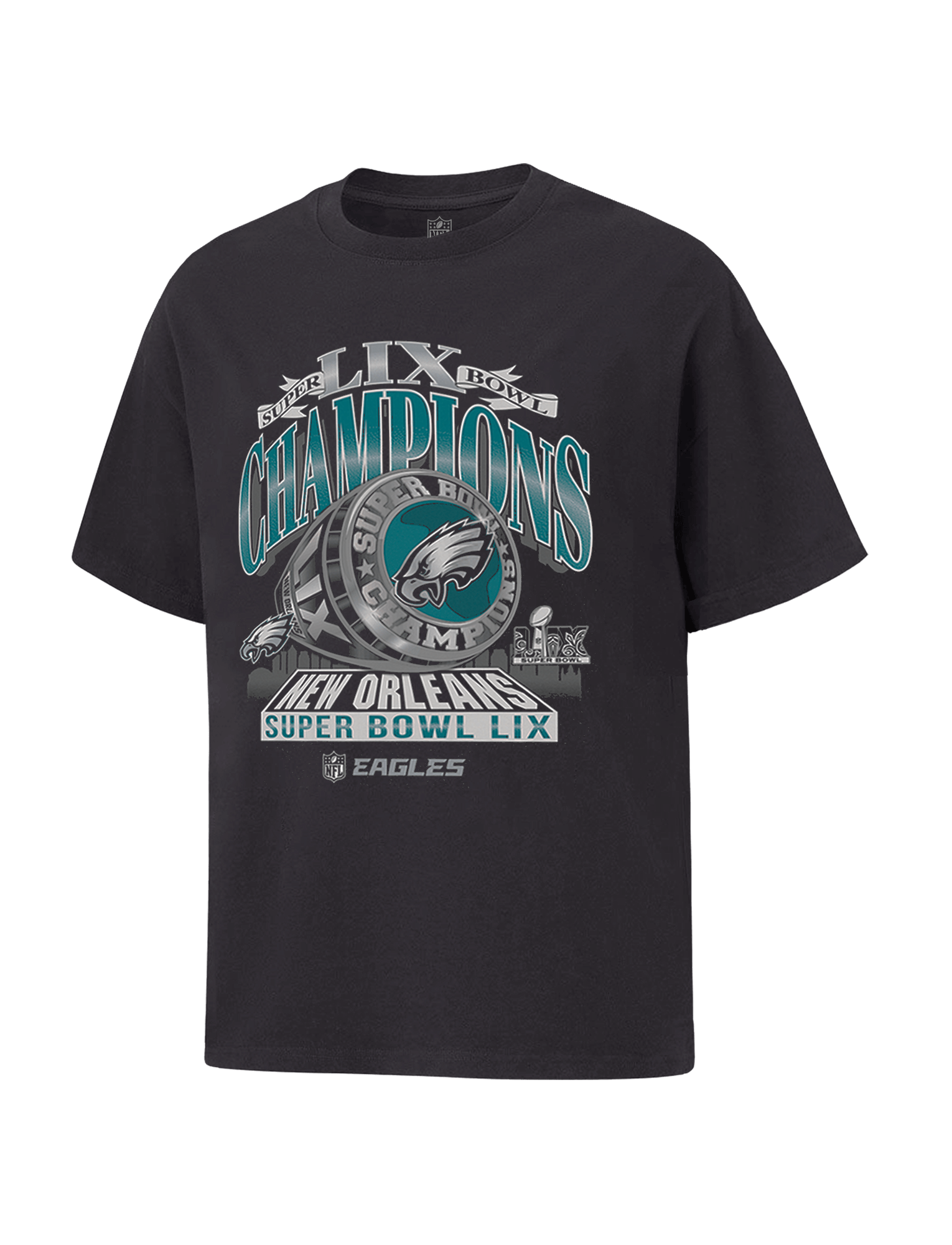 NFL Branded T-Shirts Philadelphia Eagles NFL Super Bowl LIX Champs T-Shirt - Graphite
