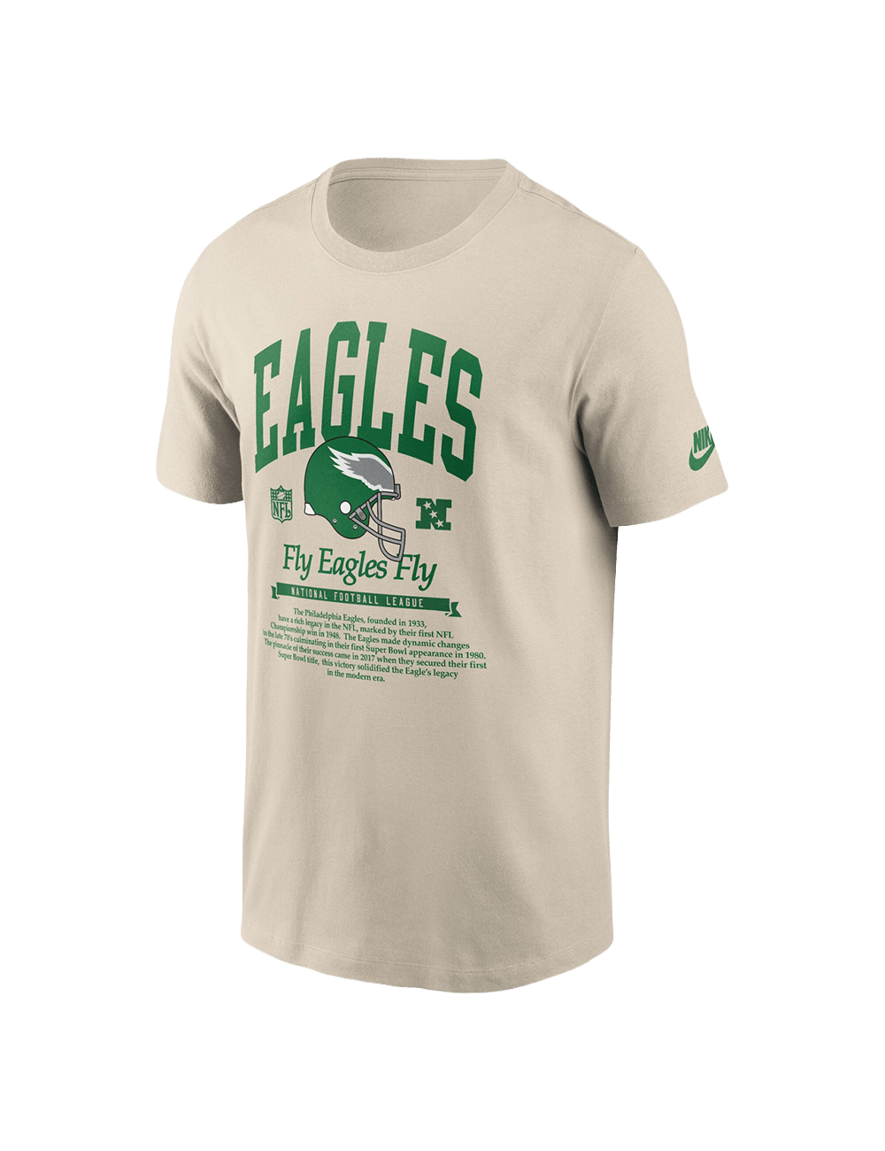 Nike T-Shirts Philadelphia Eagles Nike NFL Rewind 2 Hit T-Shirt - Sand
