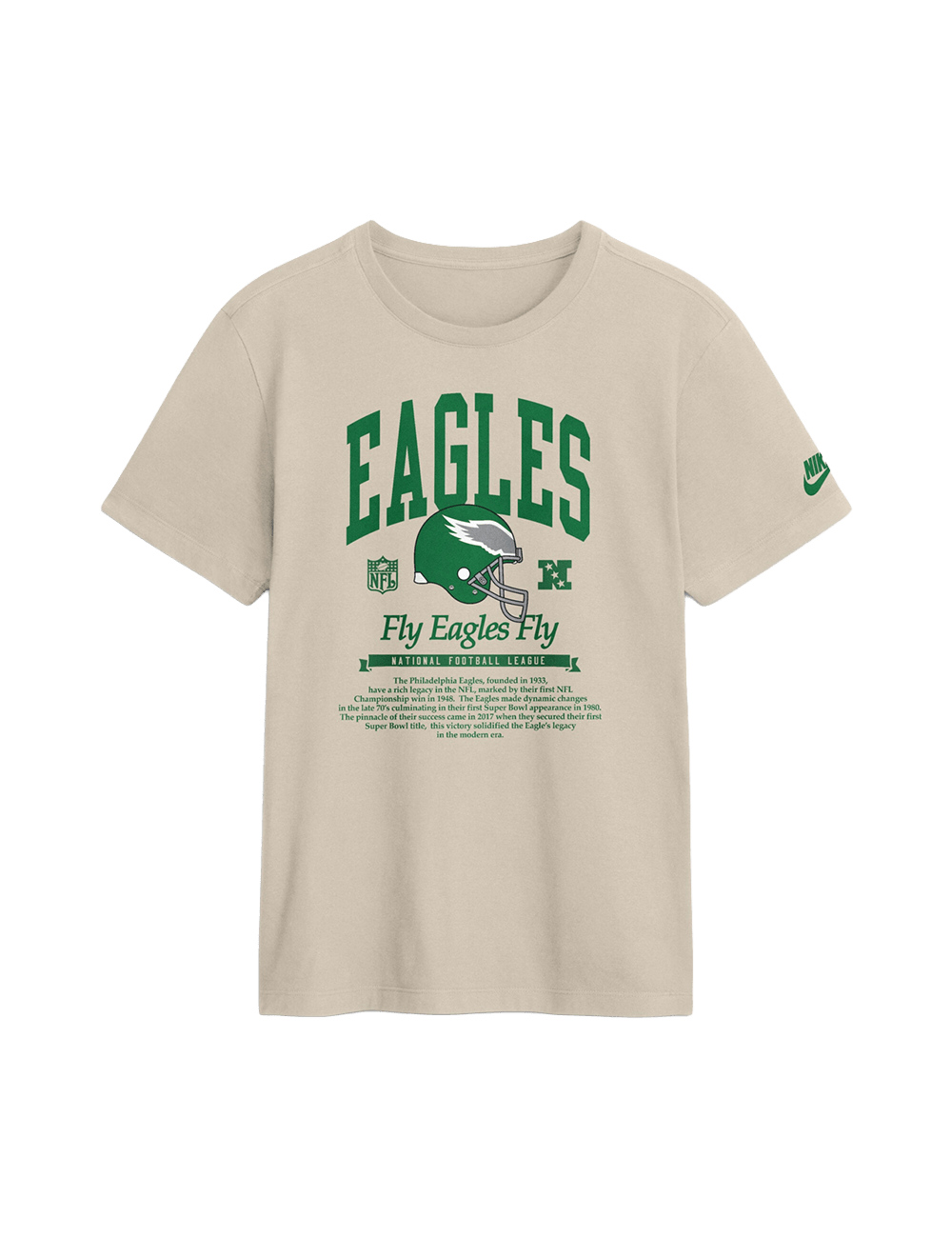 Nike T-Shirts Philadelphia Eagles Nike NFL Rewind 2 Hit T-Shirt - Sand
