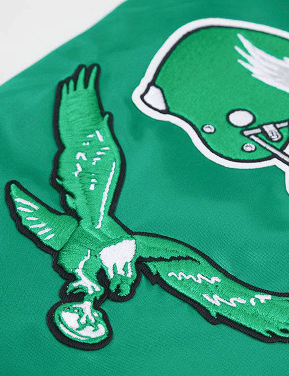 Pro Standard Jackets Philadelphia Eagles Pro Standard NFL Old English Lightweight Satin Jacket - Green