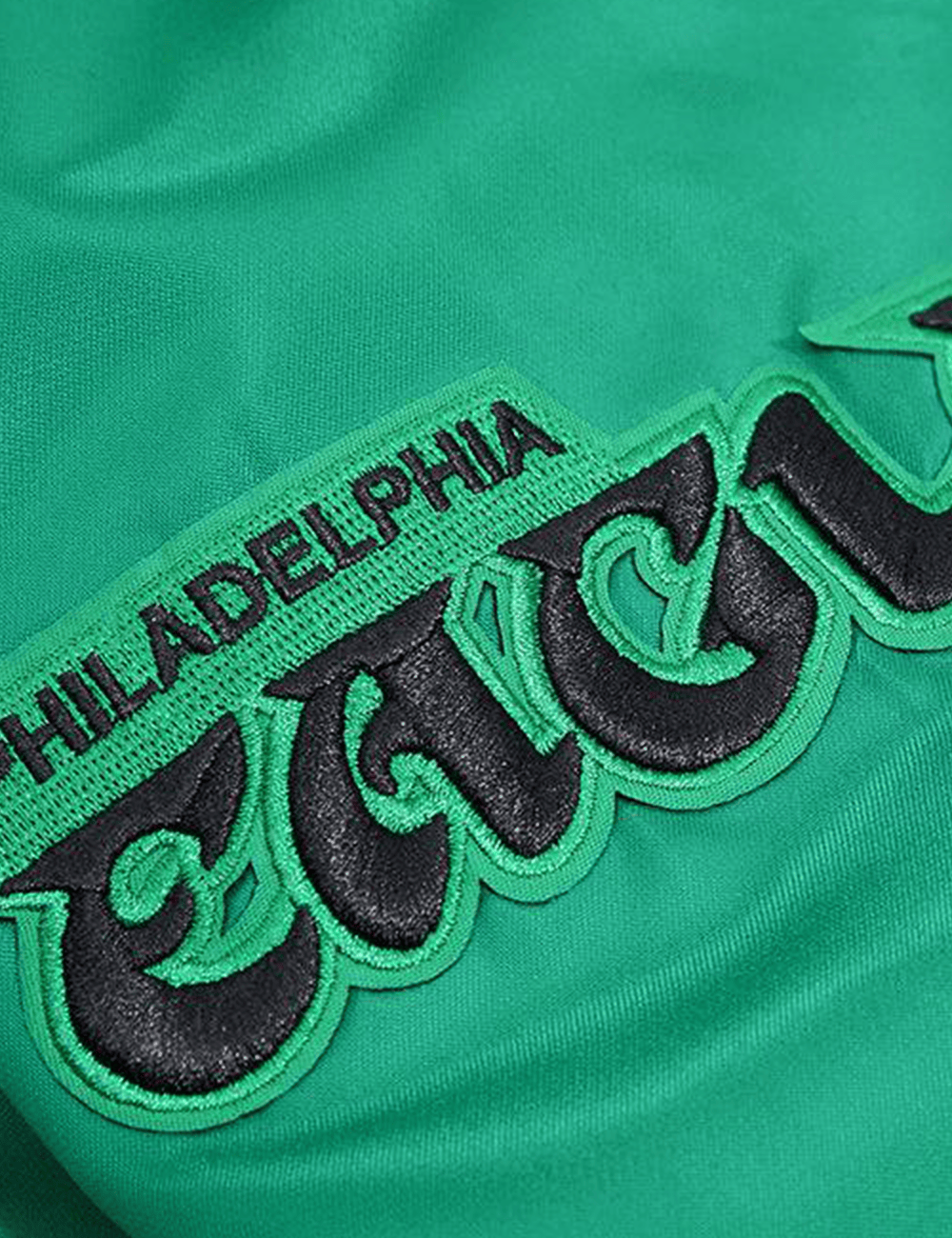 Pro Standard Jackets Philadelphia Eagles Pro Standard NFL Old English Lightweight Satin Jacket - Green