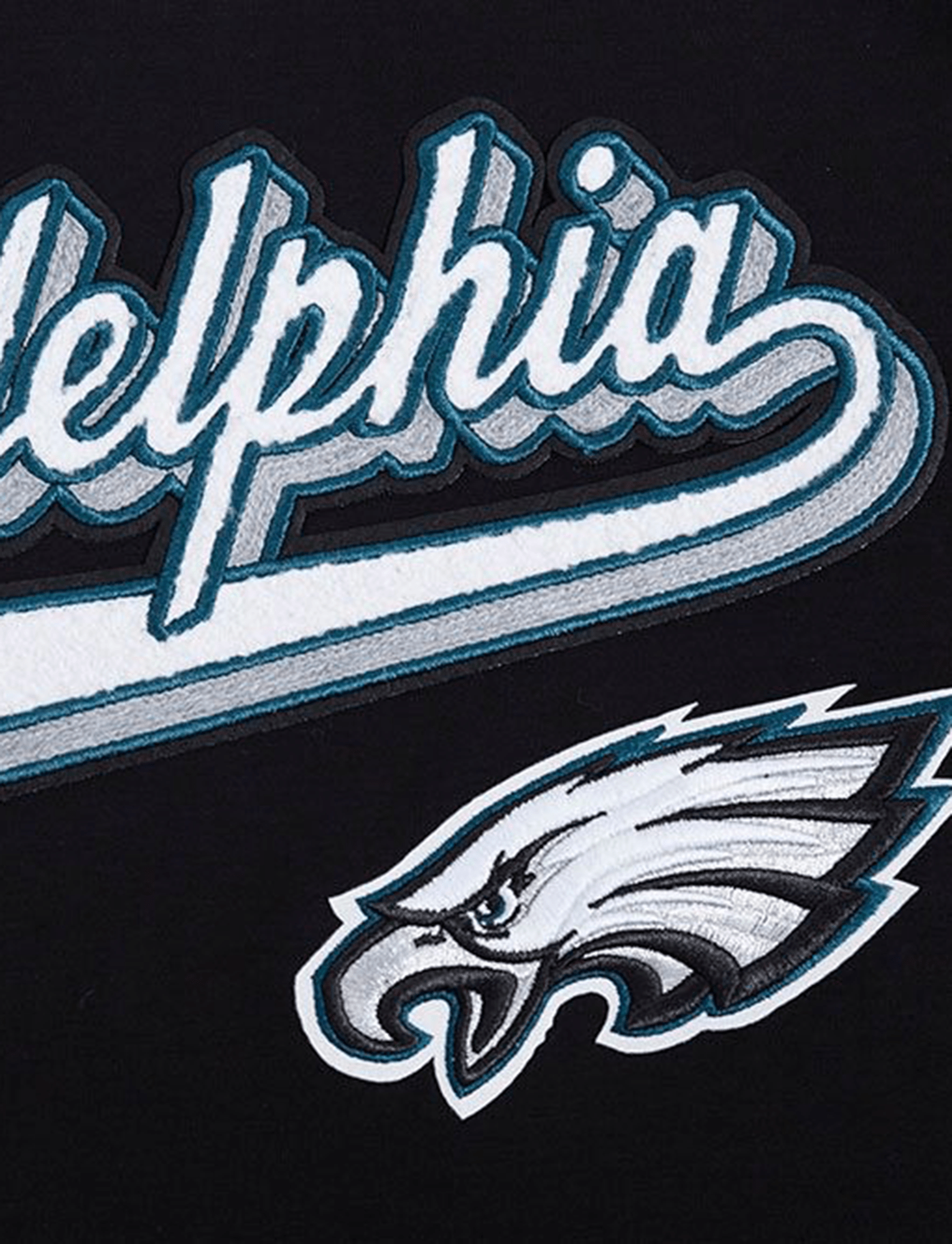 Pro Standard T-Shirts Philadelphia Eagles Pro Standard NFL Script Tail Flex T-Shirt - Black
